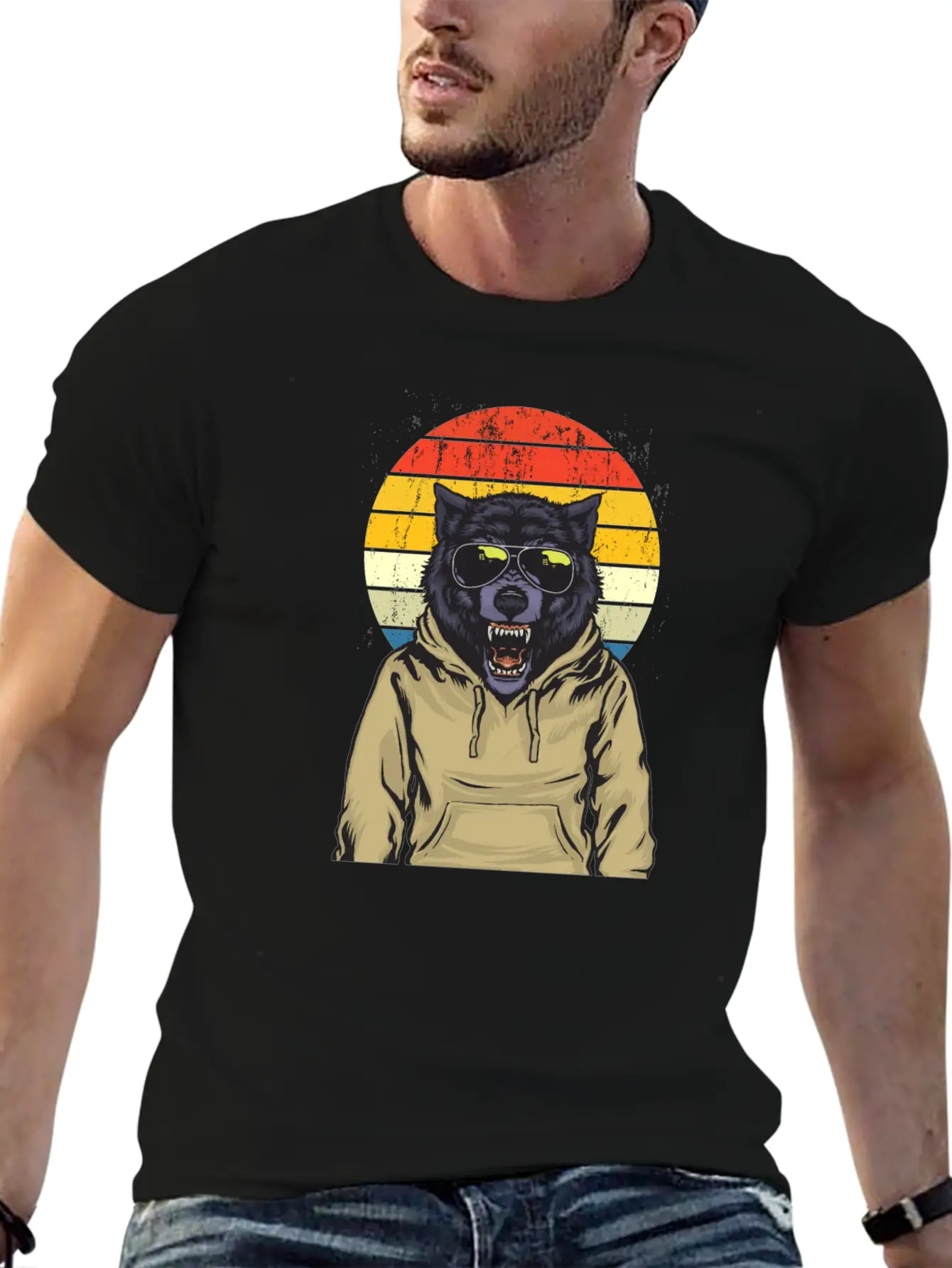 Wolf Animal Style Modern Fit Casual T-Shirt – Clean And Versatile Design