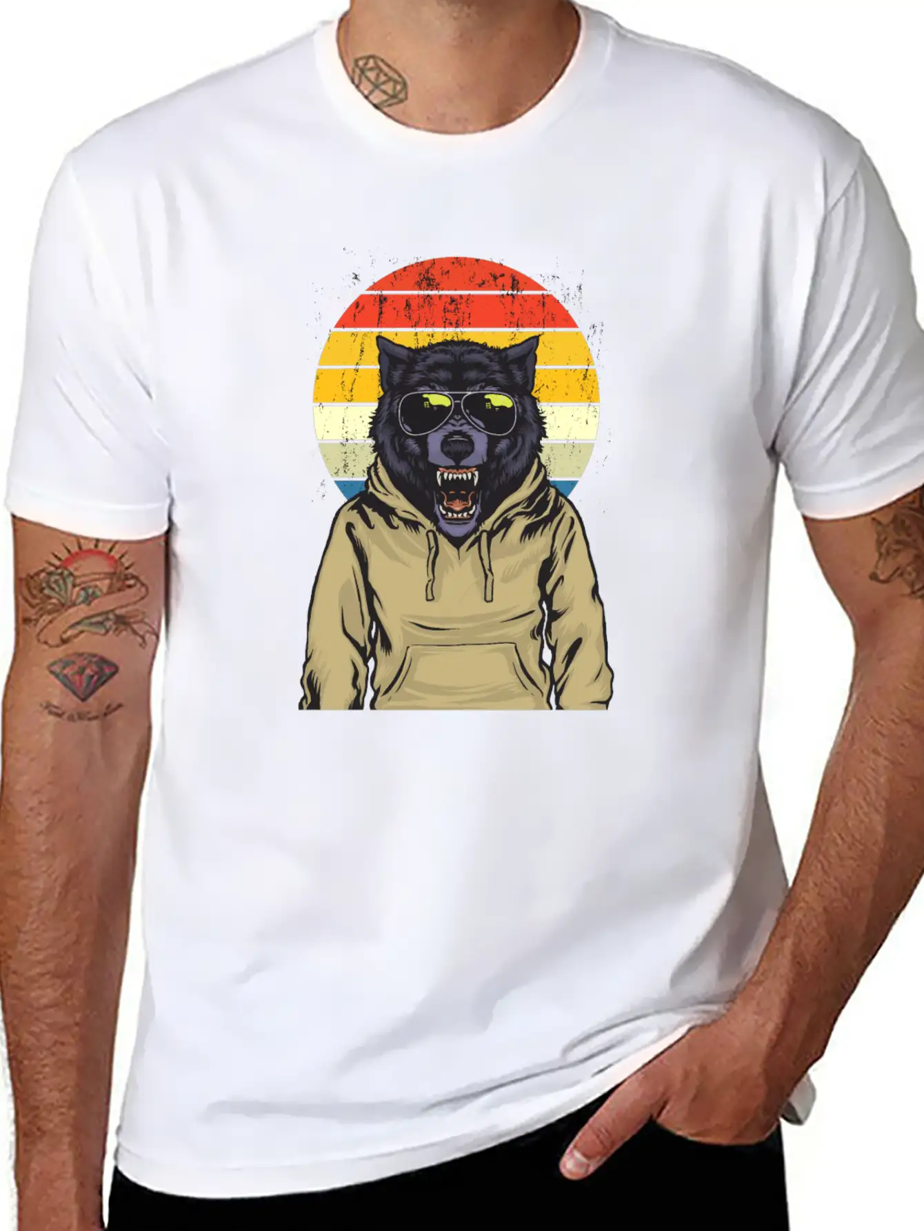 Wolf Animal Style Modern Fit Casual T-Shirt – Clean And Versatile Design