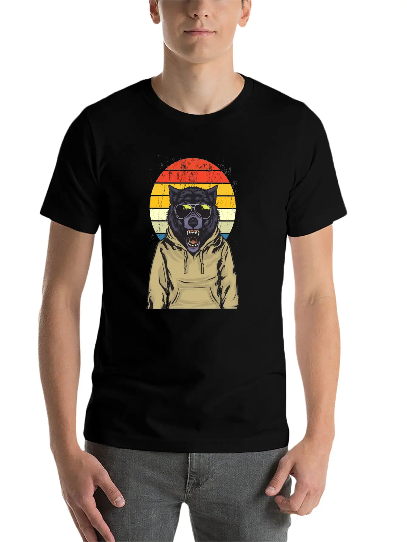 Wolf Animal Style Modern Fit Casual T-Shirt – Clean And Versatile Design