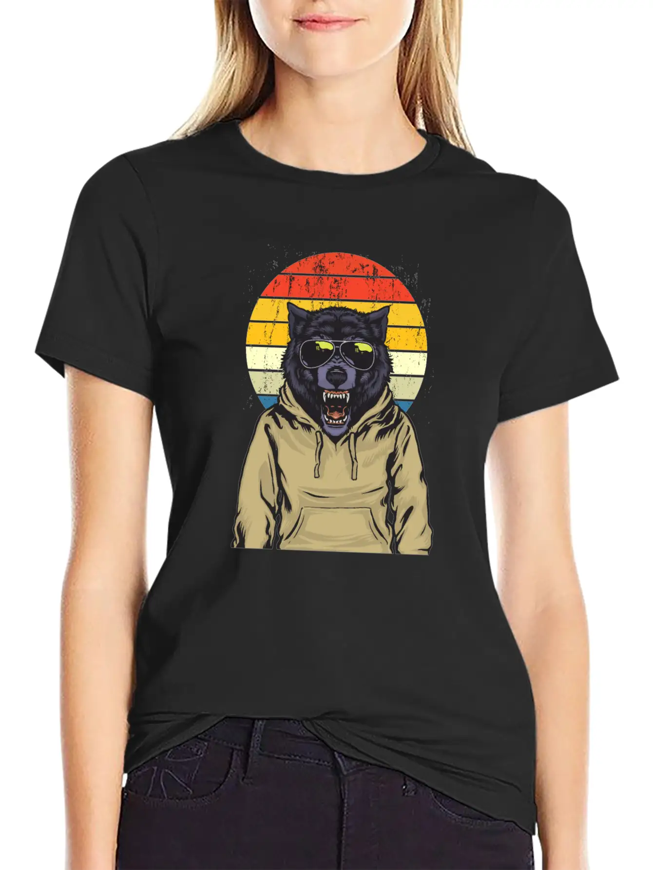 Wolf Animal Style Modern Fit Casual T-Shirt – Clean And Versatile Design