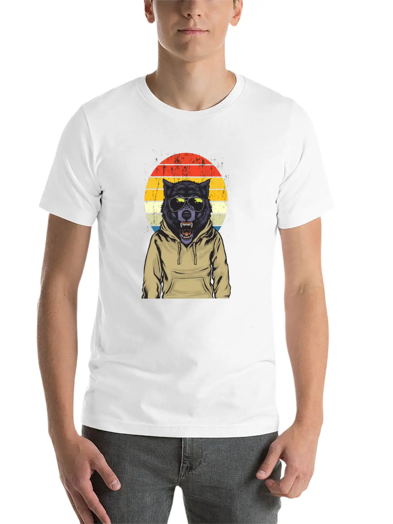 Wolf Animal Style Modern Fit Casual T-Shirt – Clean And Versatile Design