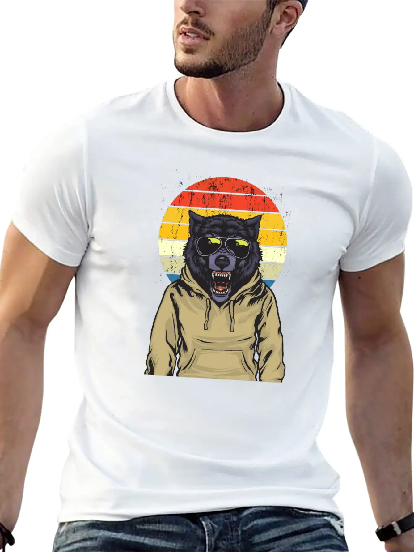 Wolf Animal Style Modern Fit Casual T-Shirt – Clean And Versatile Design
