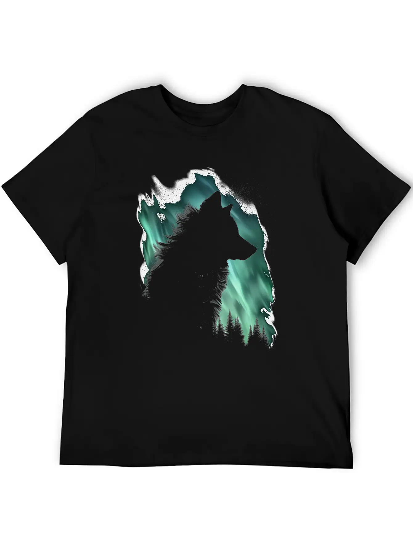 Wolf Aurora Arctic Wolf Lover Gift Classic Fit Graphic Tee For Daily Comfort – Unisex Cotton Shirt
