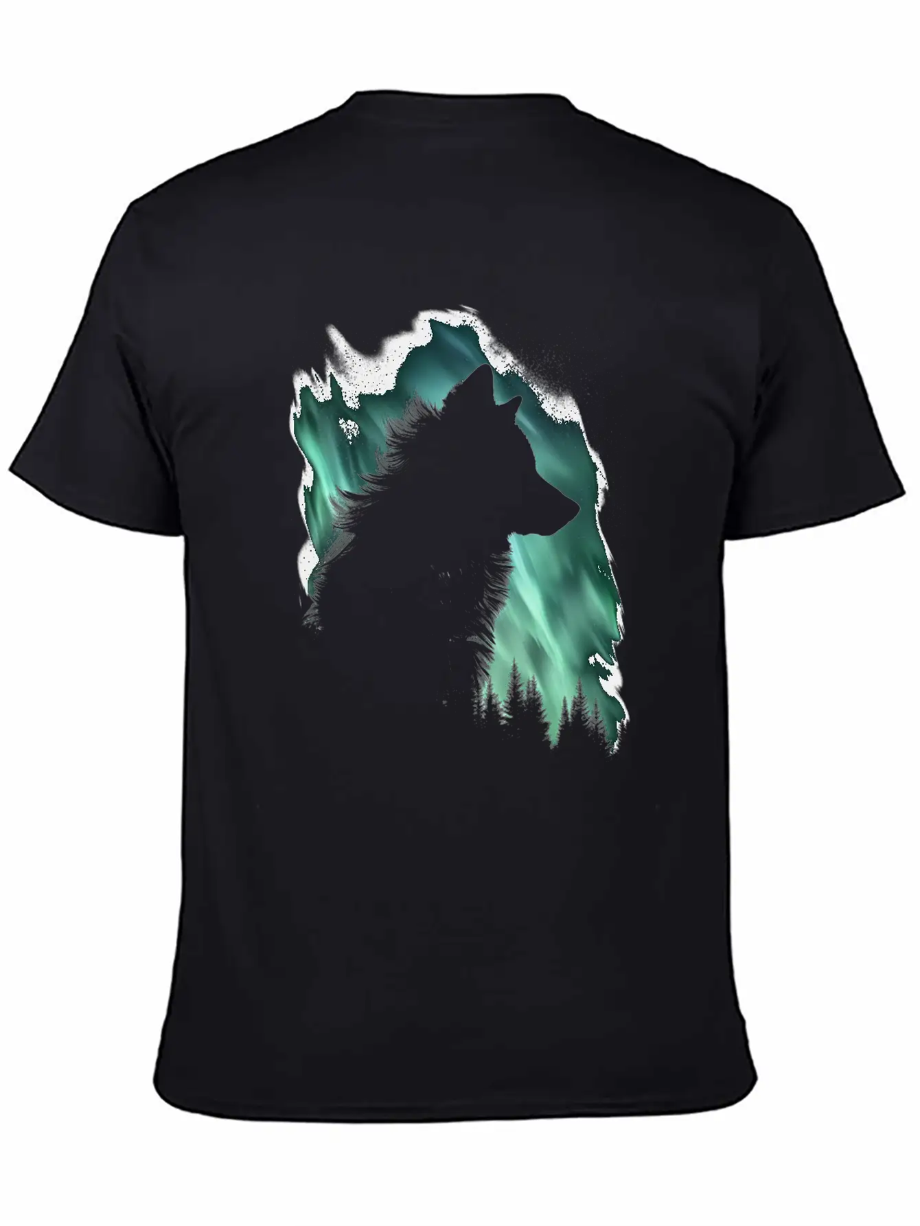 Wolf Aurora Arctic Wolf Lover Gift Classic Fit Graphic Tee For Daily Comfort – Unisex Cotton Shirt
