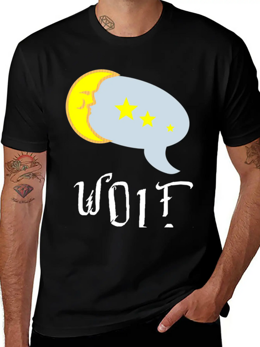 Wolf Calls Moon Funny Relaxed Everyday Tee – Lightweight And Durable Cotton