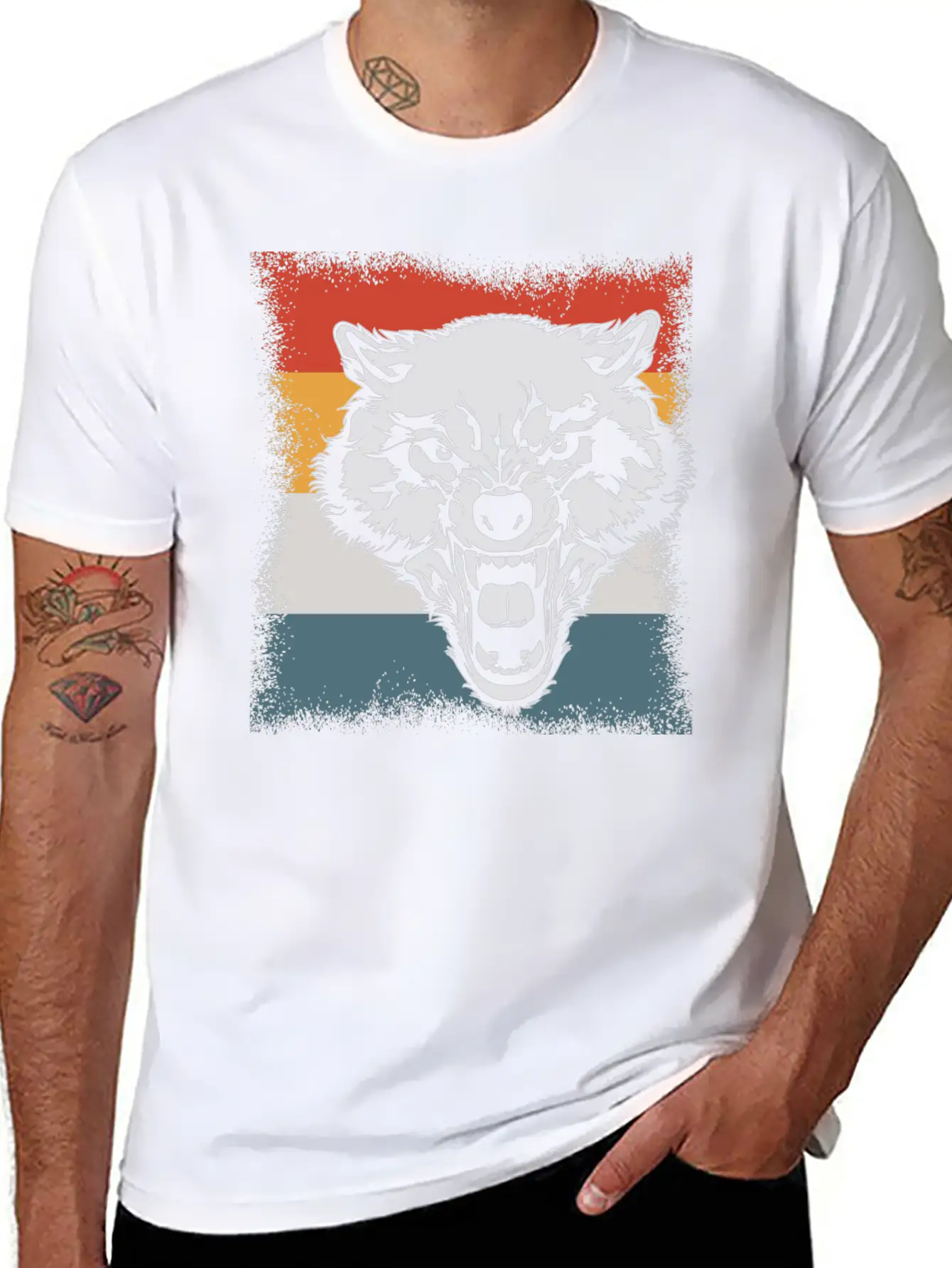 Wolf Cry Howl Gift Animal Forest Basic Graphic T-Shirt – Daily Comfort In Soft Cotton