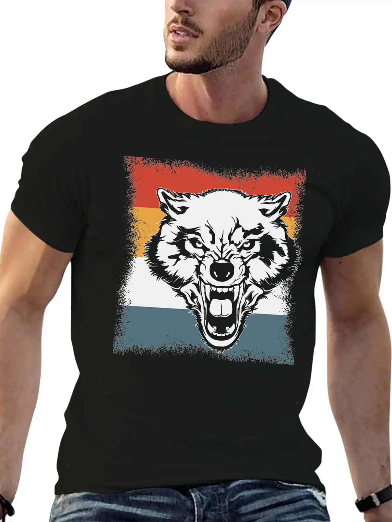 Wolf Cry Howl Gift Animal Forest Basic Graphic T-Shirt – Daily Comfort In Soft Cotton