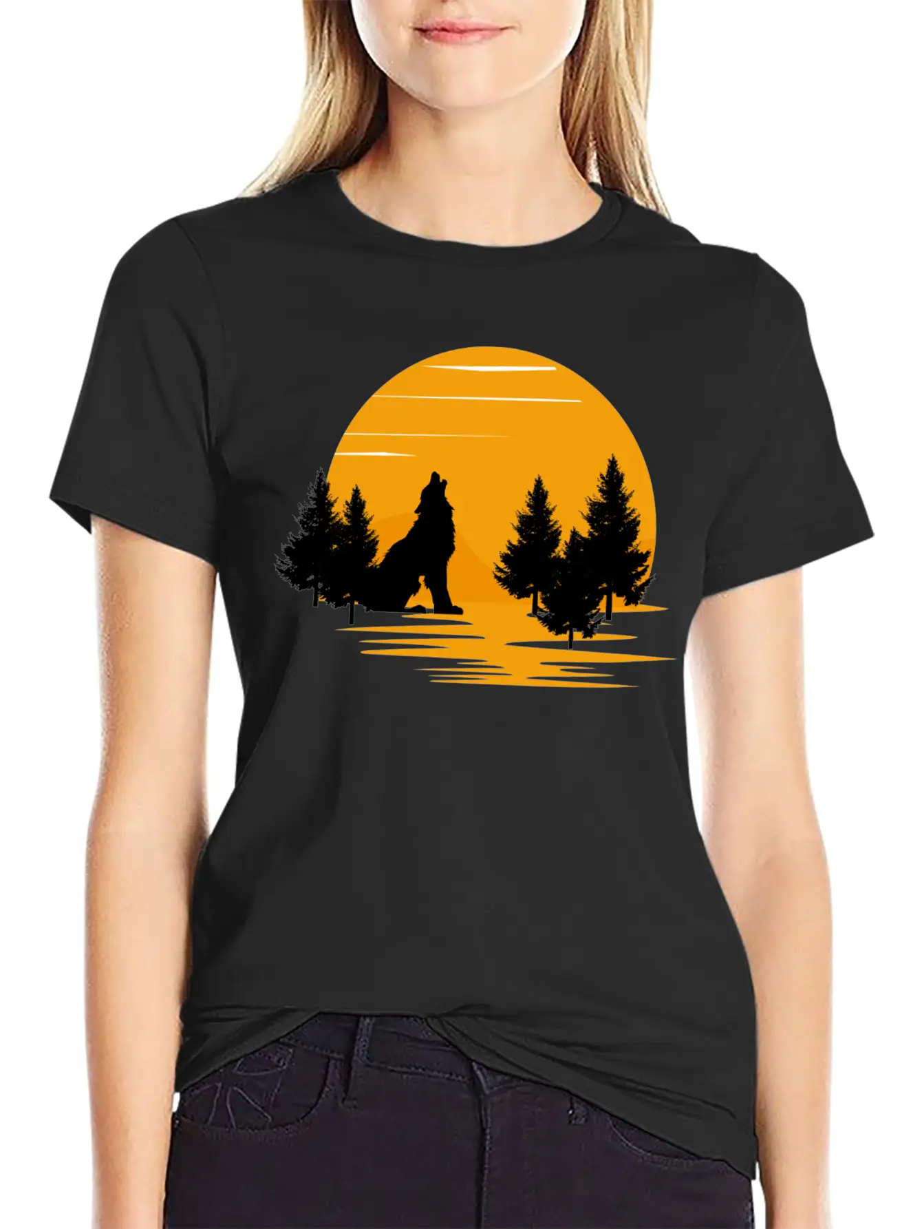 Wolf Essential Cotton Tee For Daily Outfits – Unisex Style