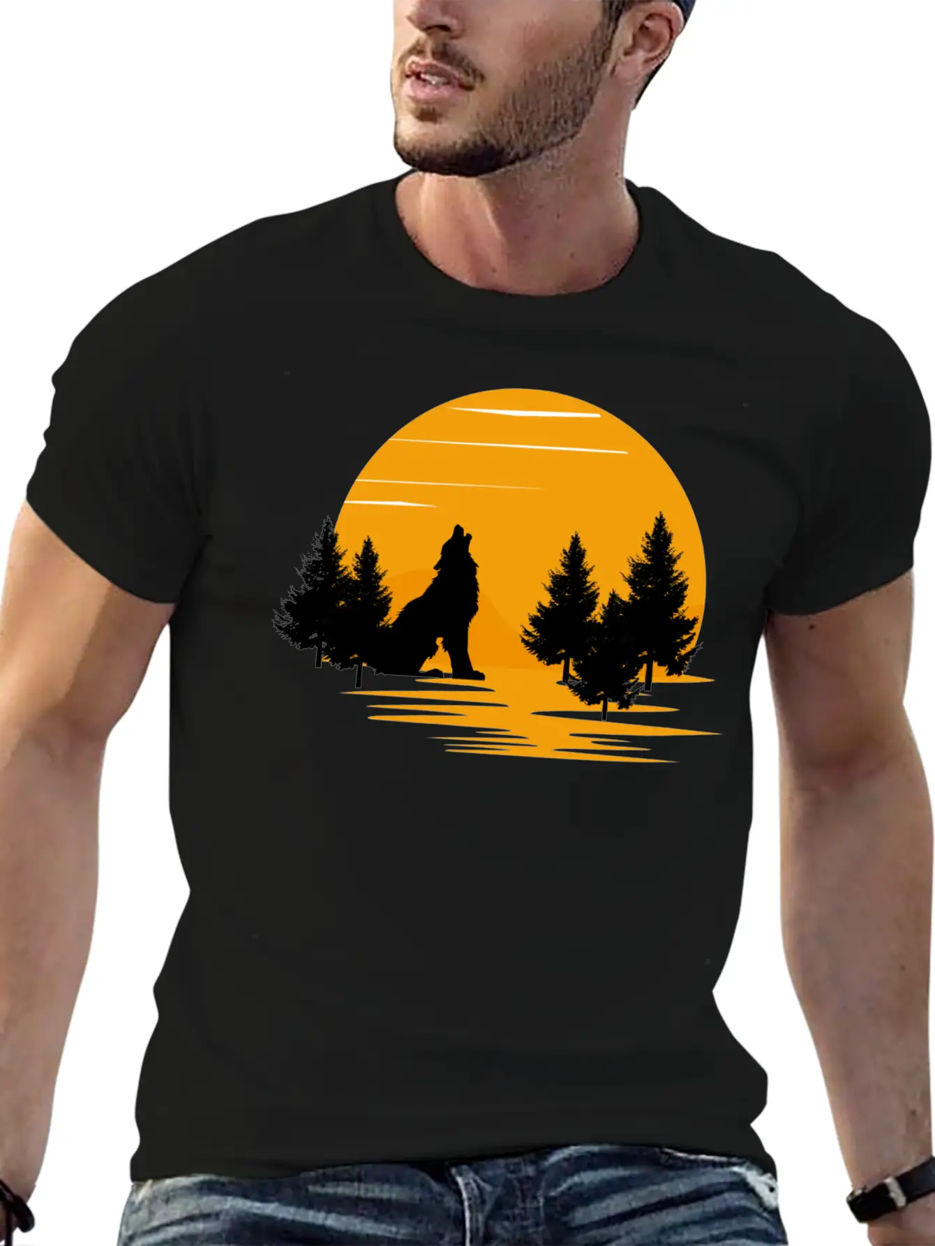 Wolf Essential Cotton Tee For Daily Outfits – Unisex Style