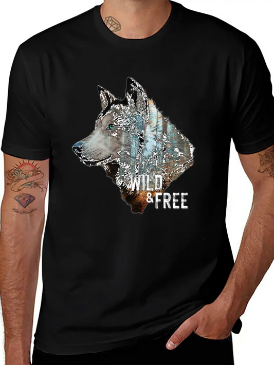 Wolf Forest Brown Wild And Free Unisex Casual T-Shirt – Clean Design For Daily Comfort