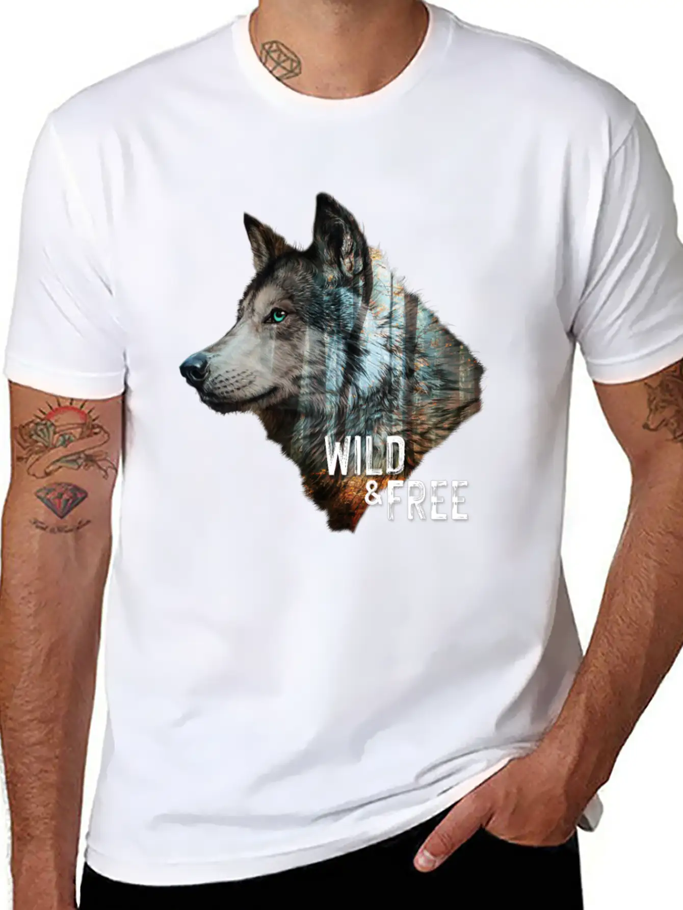 Wolf Forest Brown Wild And Free Unisex Casual T-Shirt – Clean Design For Daily Comfort
