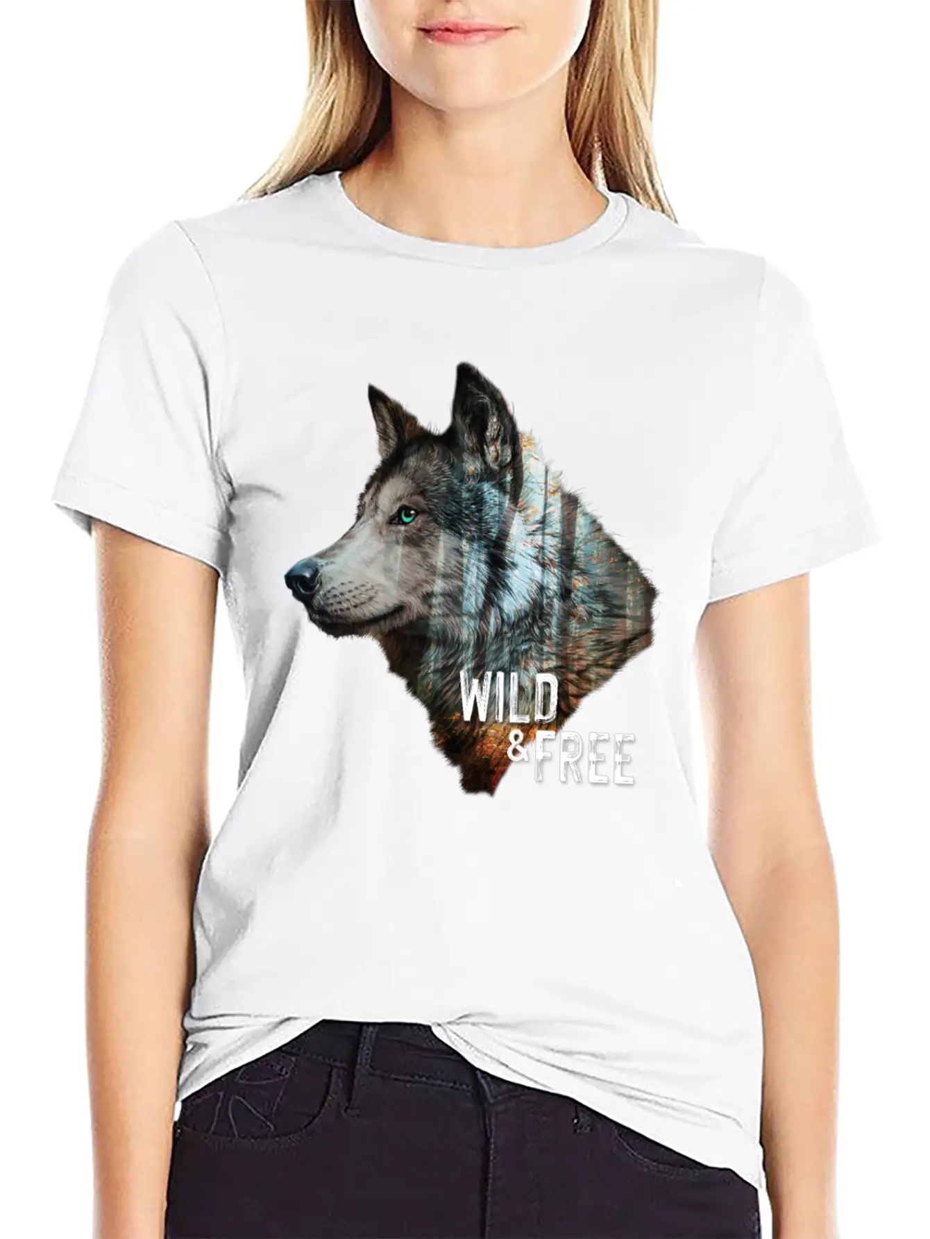 Wolf Forest Brown Wild And Free Unisex Casual T-Shirt – Clean Design For Daily Comfort