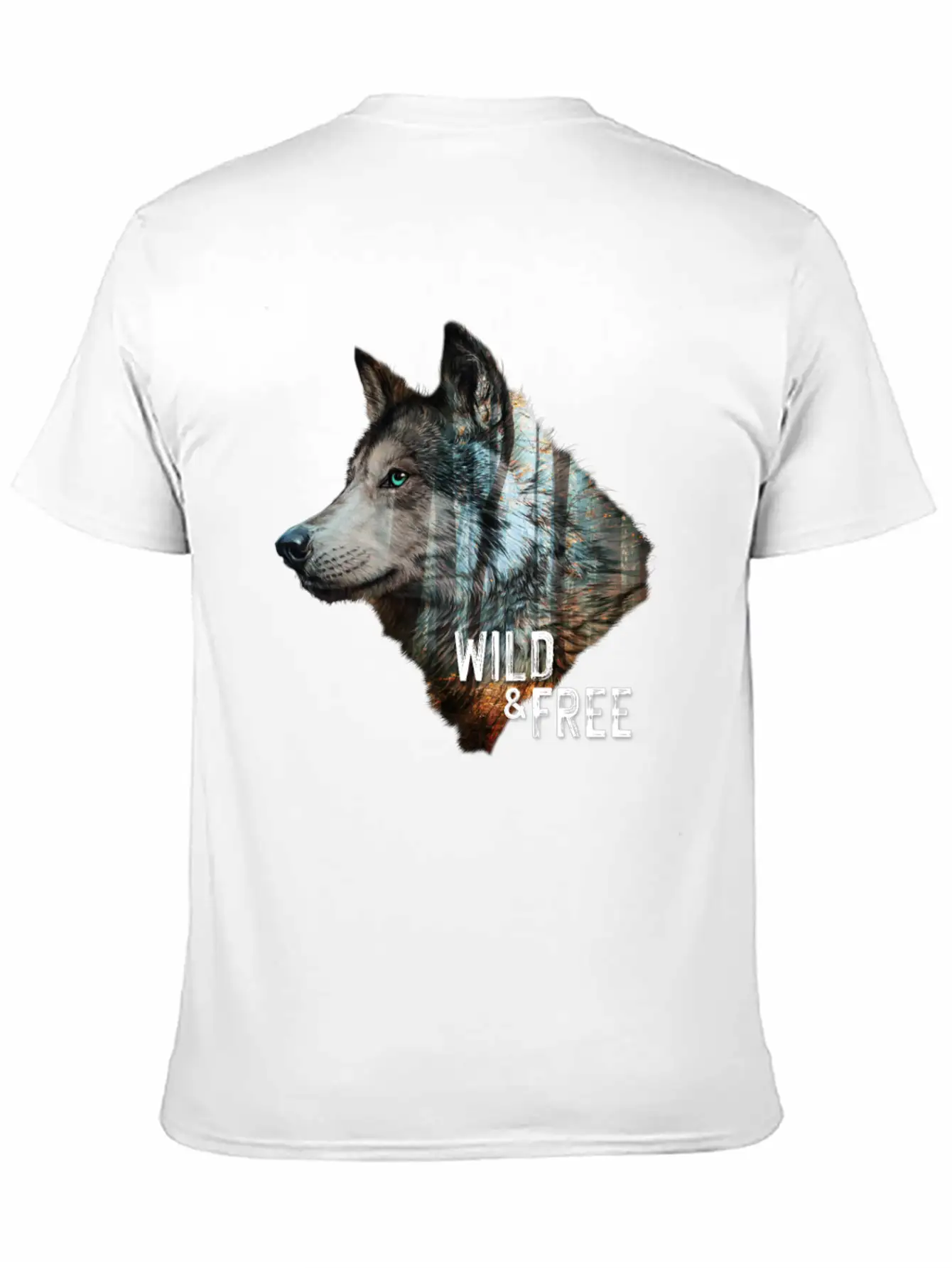 Wolf Forest Brown Wild And Free Unisex Casual T-Shirt – Clean Design For Daily Comfort