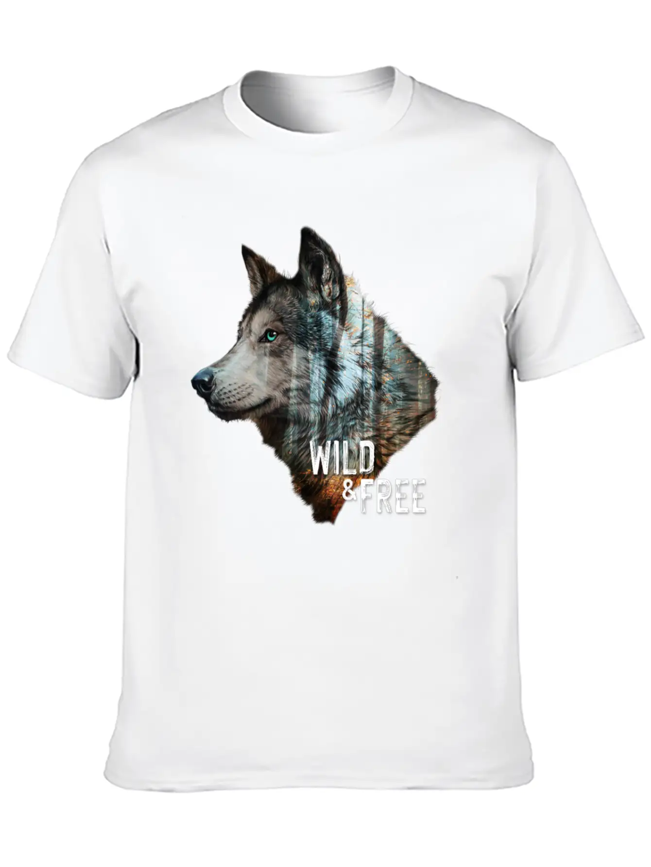 Wolf Forest Brown Wild And Free Unisex Casual T-Shirt – Clean Design For Daily Comfort