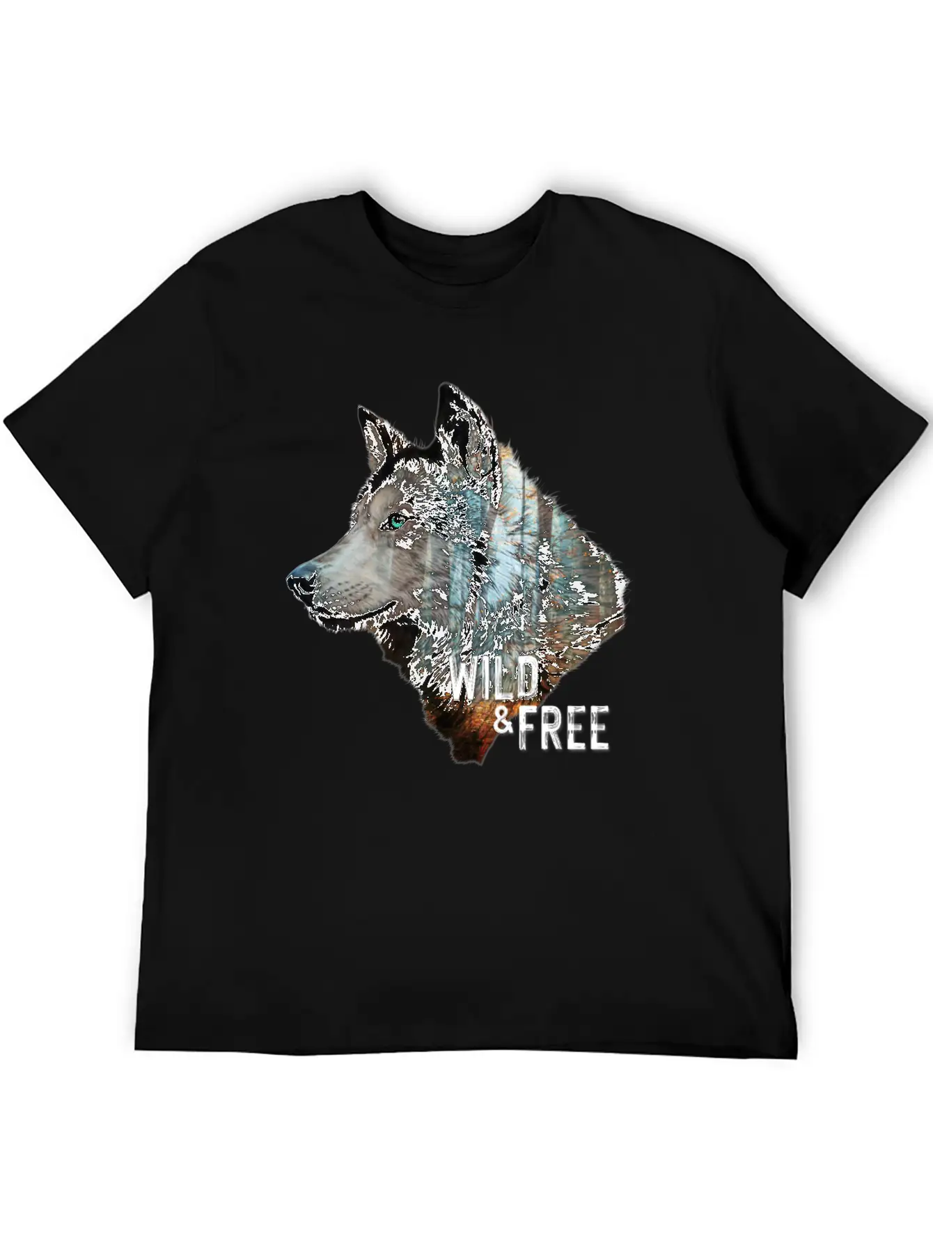 Wolf Forest Brown Wild And Free Unisex Casual T-Shirt – Clean Design For Daily Comfort