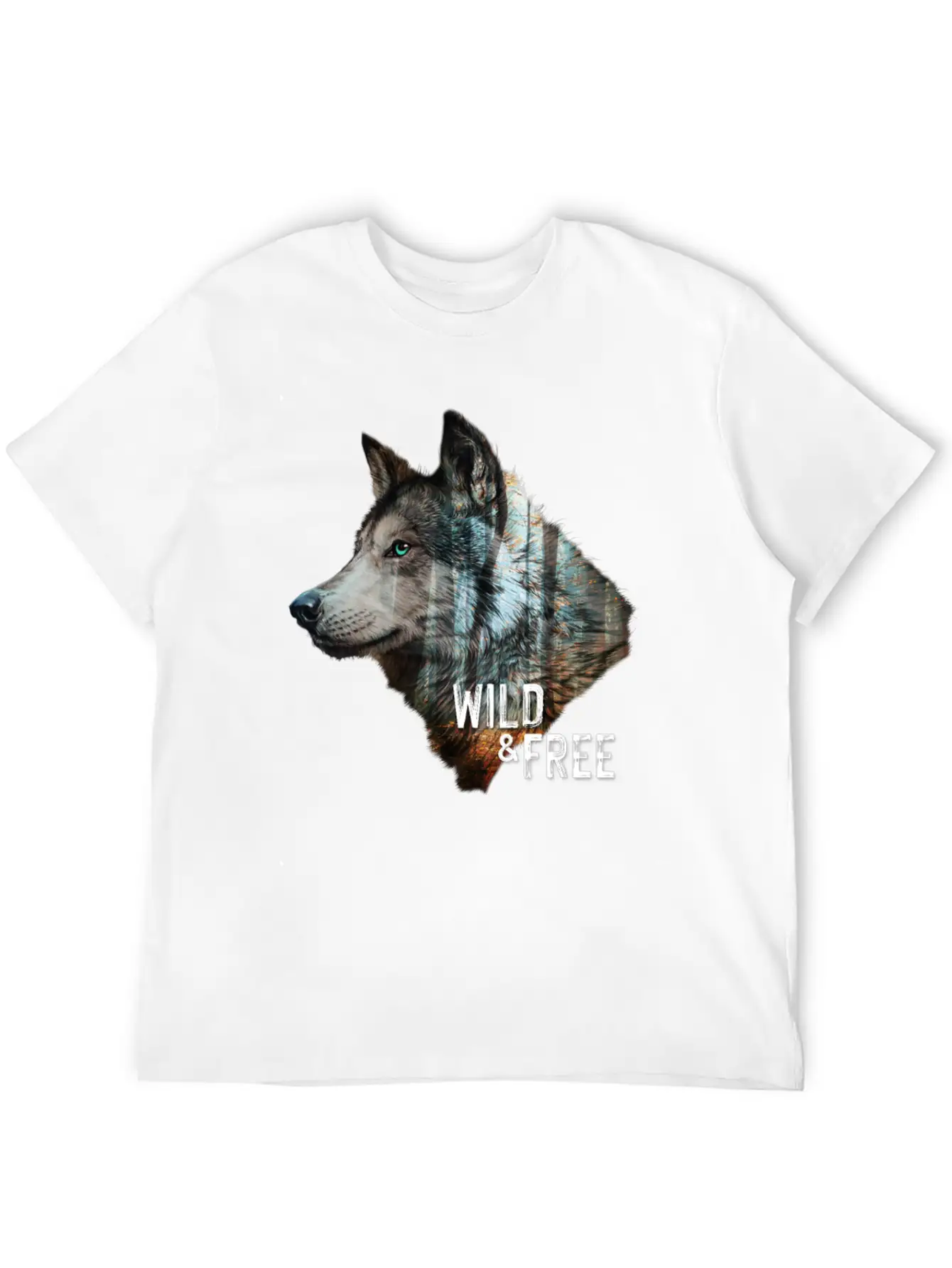 Wolf Forest Brown Wild And Free Unisex Casual T-Shirt – Clean Design For Daily Comfort