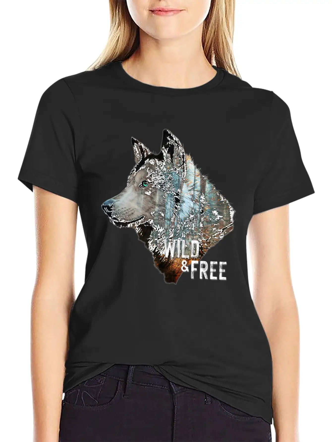 Wolf Forest Brown Wild And Free Unisex Casual T-Shirt – Clean Design For Daily Comfort