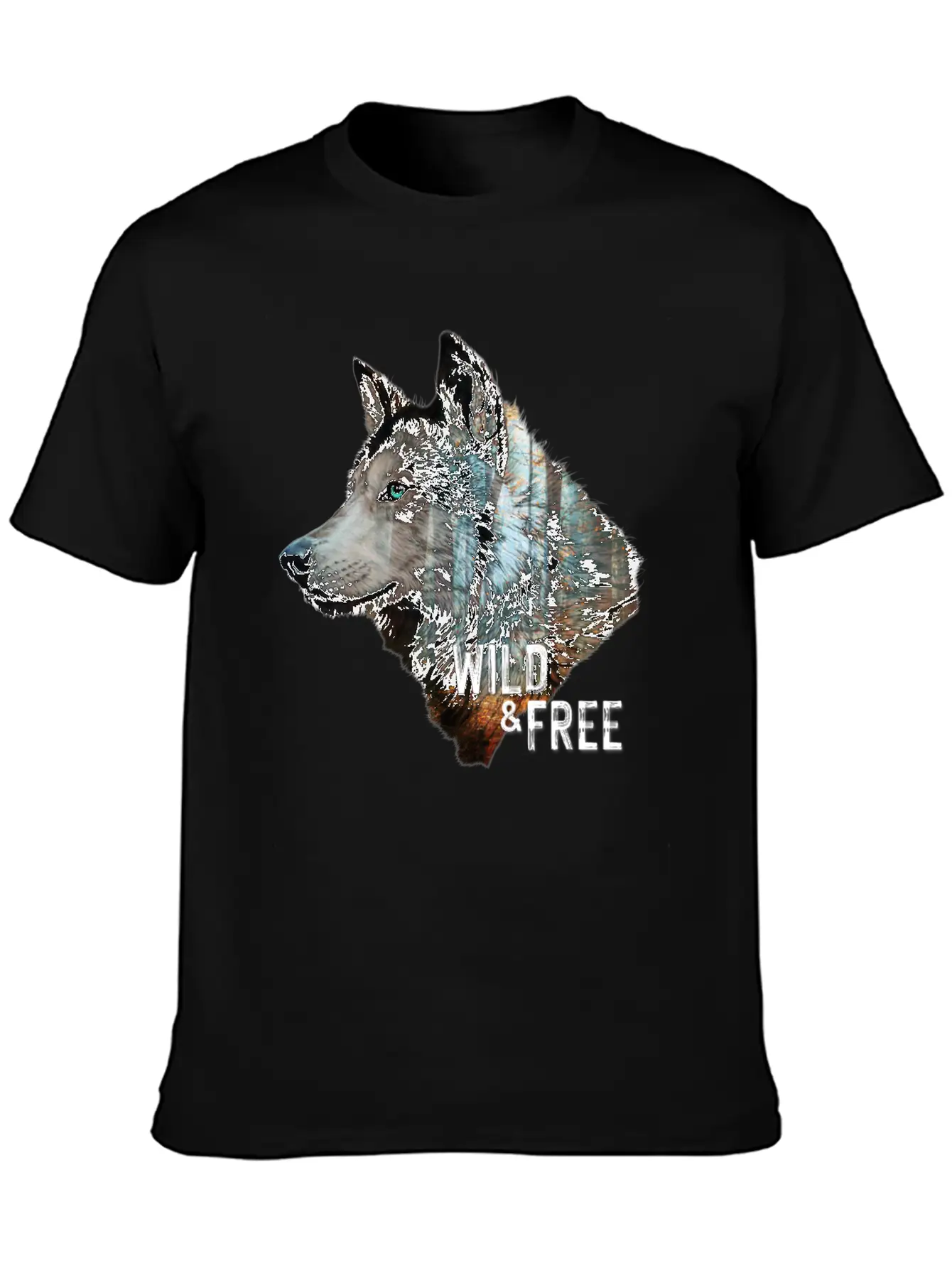 Wolf Forest Brown Wild And Free Unisex Casual T-Shirt – Clean Design For Daily Comfort