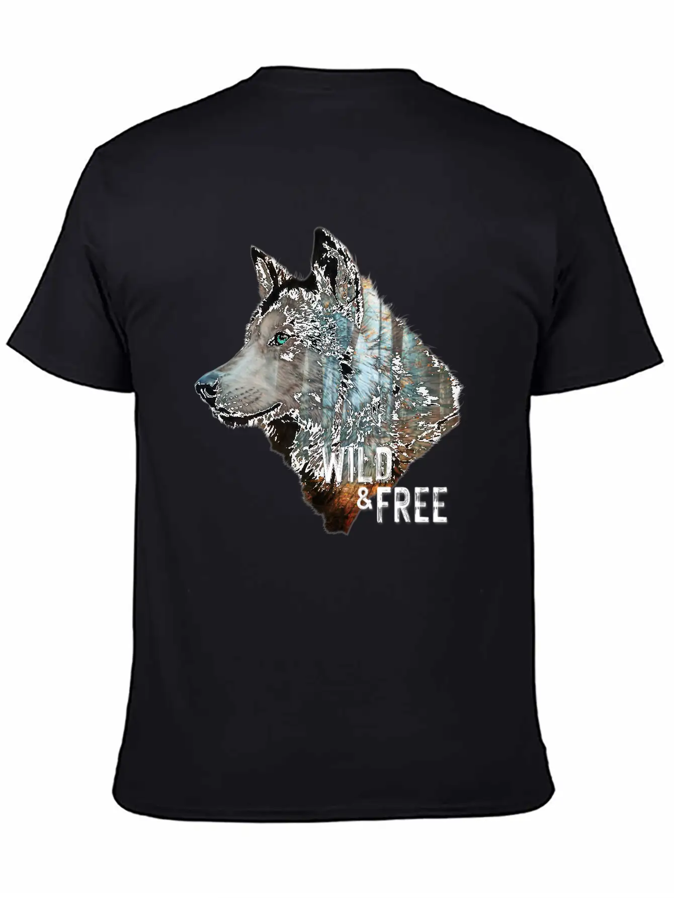 Wolf Forest Brown Wild And Free Unisex Casual T-Shirt – Clean Design For Daily Comfort