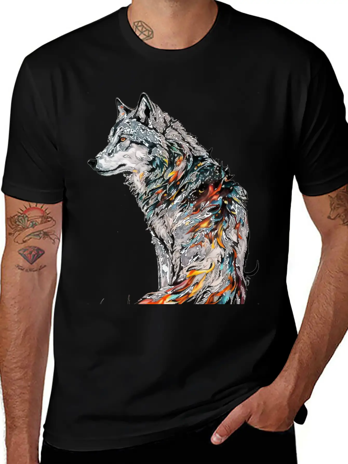 Wolf Give Birth Lightweight Cotton T-Shirt – Daily Comfort Graphic Shirt