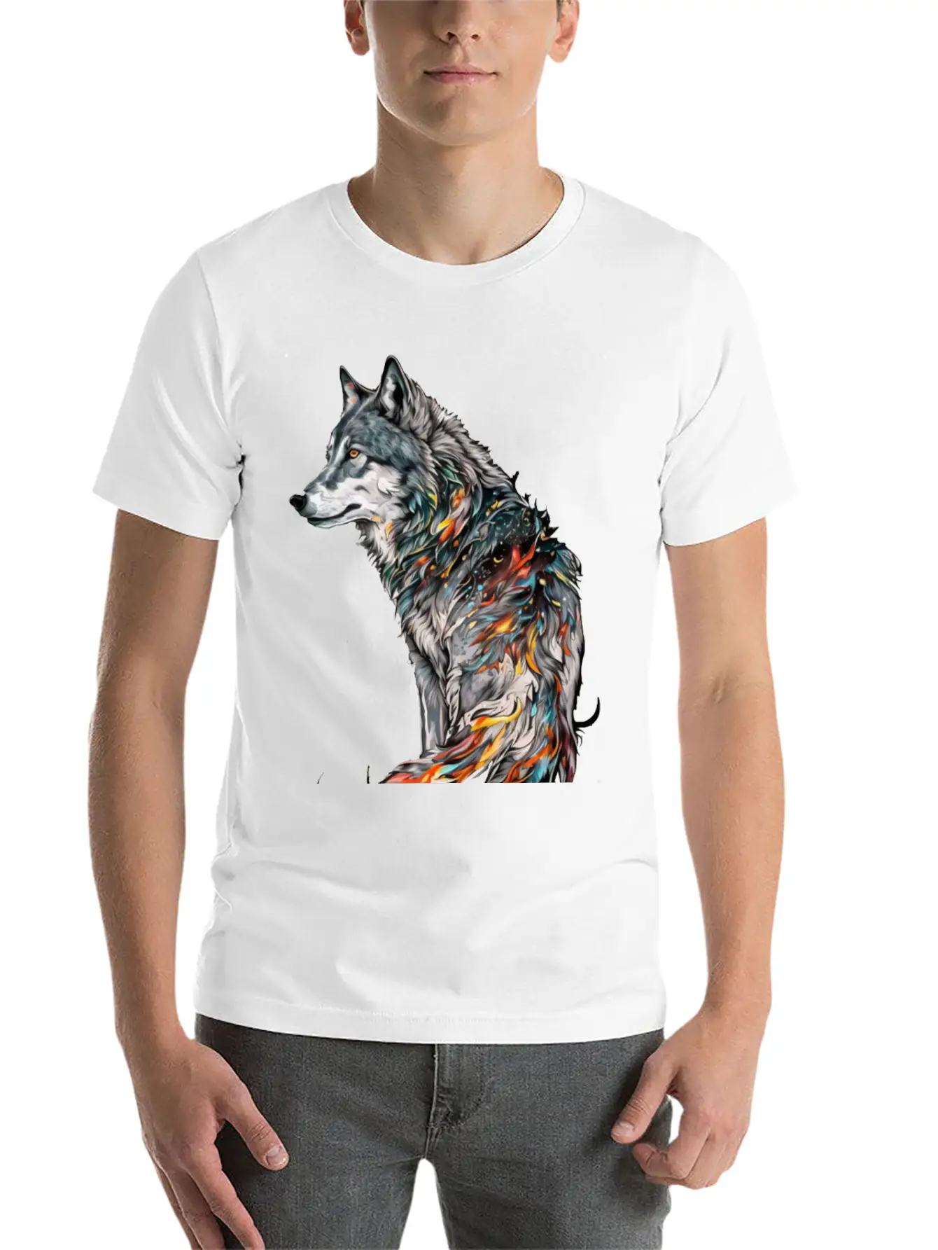Wolf Give Birth Lightweight Cotton T-Shirt – Daily Comfort Graphic Shirt