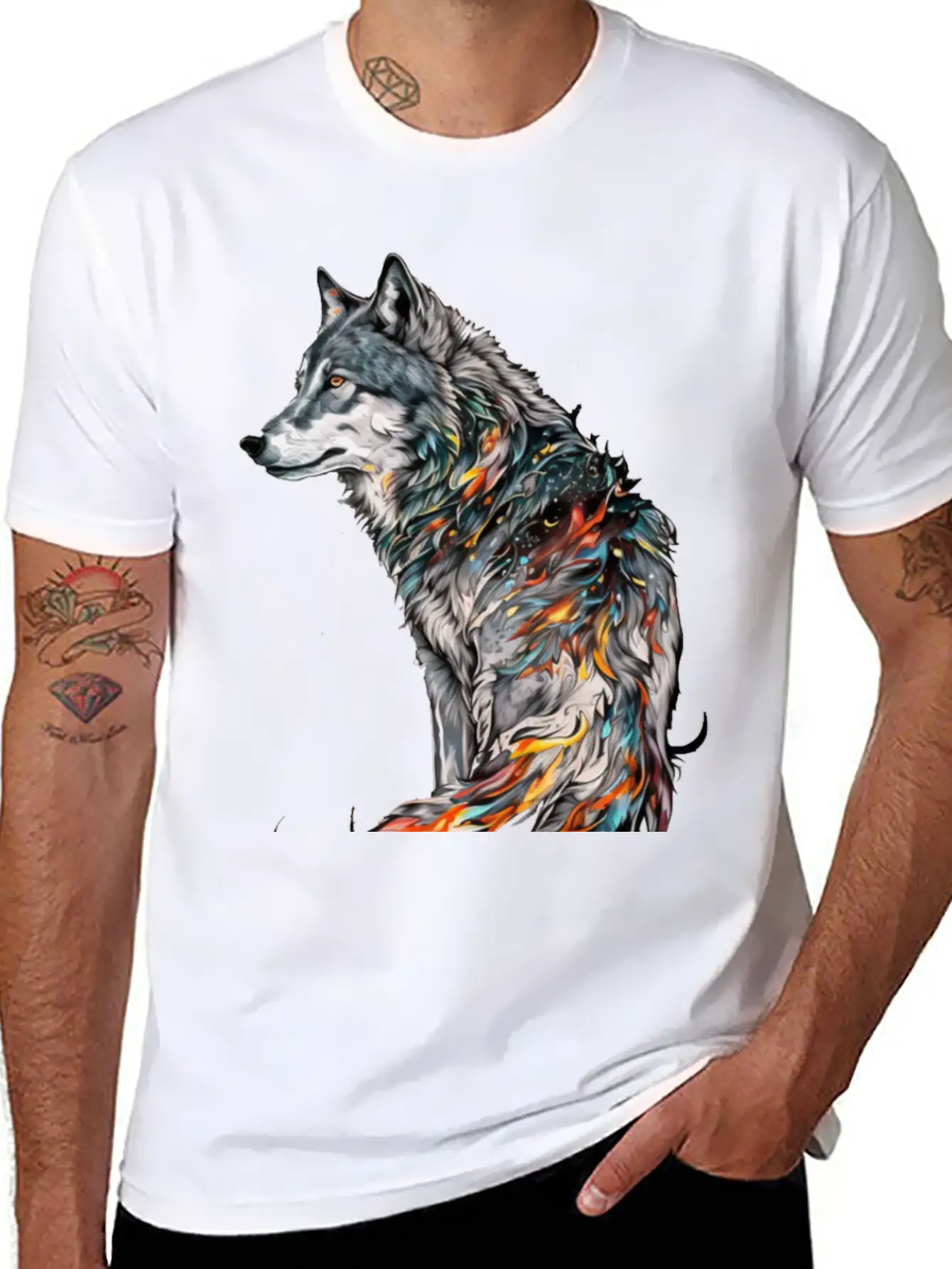 Wolf Give Birth Lightweight Cotton T-Shirt – Daily Comfort Graphic Shirt