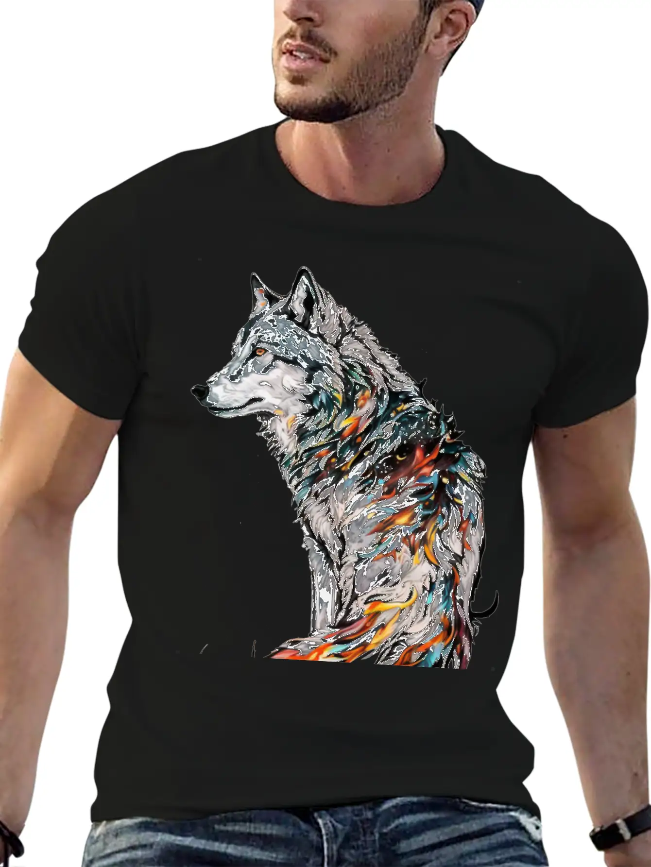 Wolf Give Birth Lightweight Cotton T-Shirt – Daily Comfort Graphic Shirt