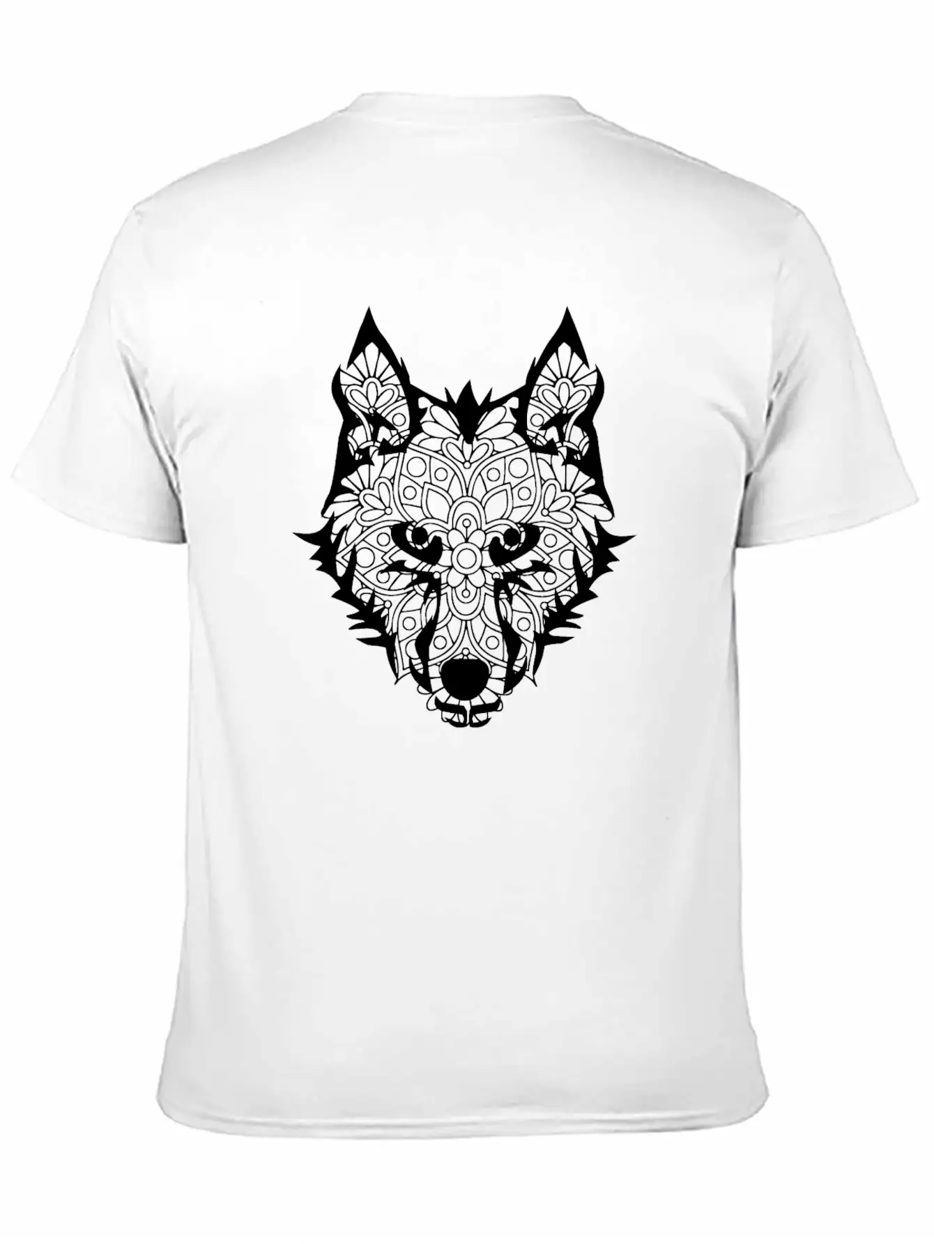 Wolf Head Mandala Wolves Howling Wild Animal Gift Unisex Casual T-Shirt – Clean Design For Daily Comfort