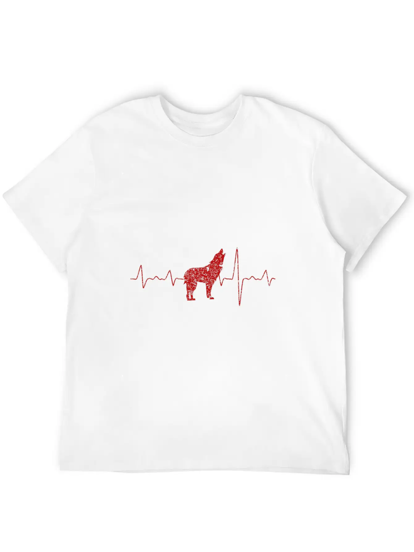 Wolf Hearbeat Simple Animals Gift Ideas Modern Fit Casual T-Shirt ��� Clean And Versatile Design