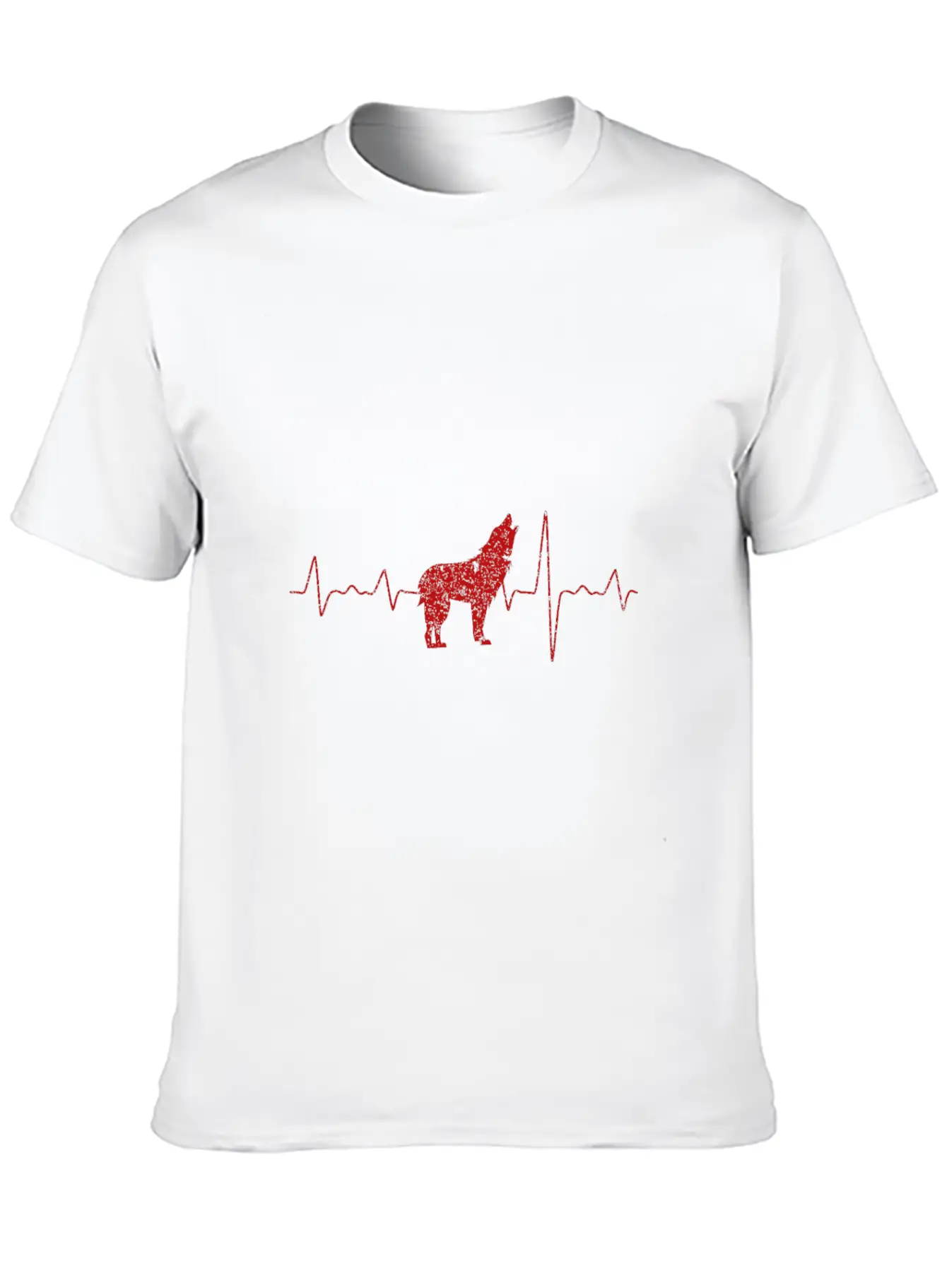 Wolf Hearbeat Simple Animals Gift Ideas Modern Fit Casual T-Shirt ��� Clean And Versatile Design
