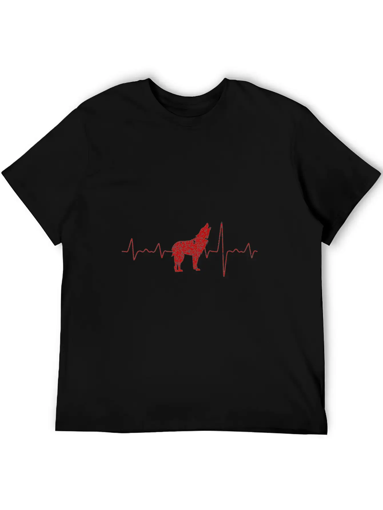 Wolf Hearbeat Simple Animals Gift Ideas Modern Fit Casual T-Shirt ��� Clean And Versatile Design