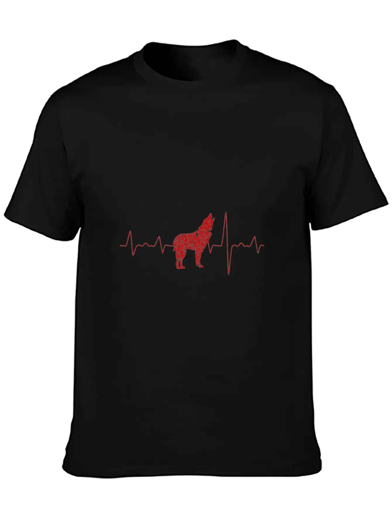Wolf Hearbeat Simple Animals Gift Ideas Modern Fit Casual T-Shirt ��� Clean And Versatile Design