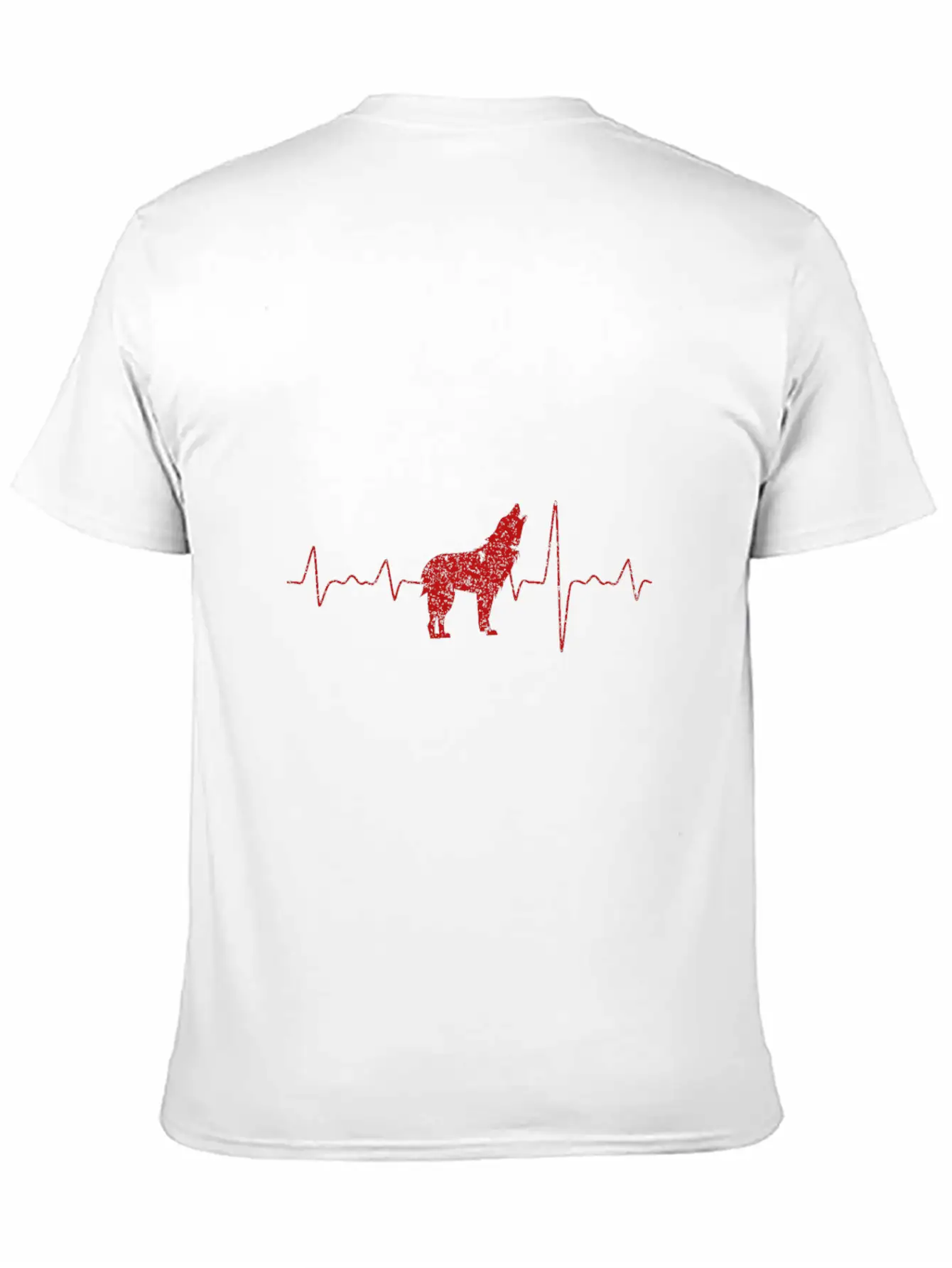 Wolf Hearbeat Simple Animals Gift Ideas Modern Fit Casual T-Shirt ��� Clean And Versatile Design