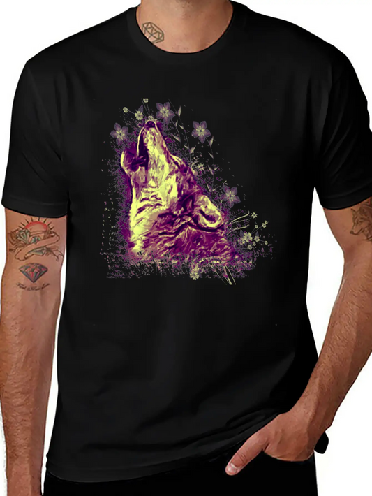 Wolf Howling Unisex Casual T-Shirt – Clean Design For Daily Comfort