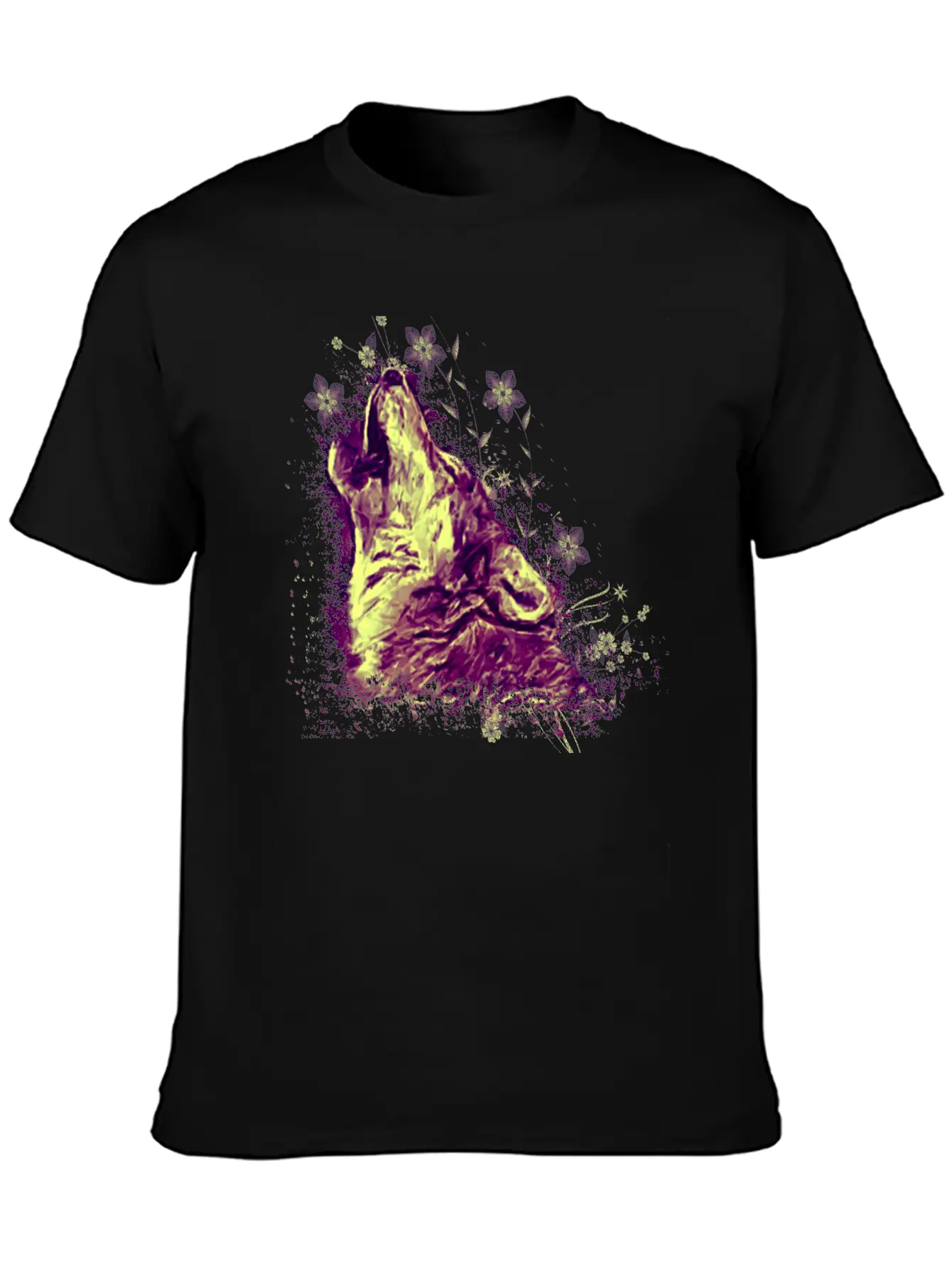 Wolf Howling Unisex Casual T-Shirt – Clean Design For Daily Comfort