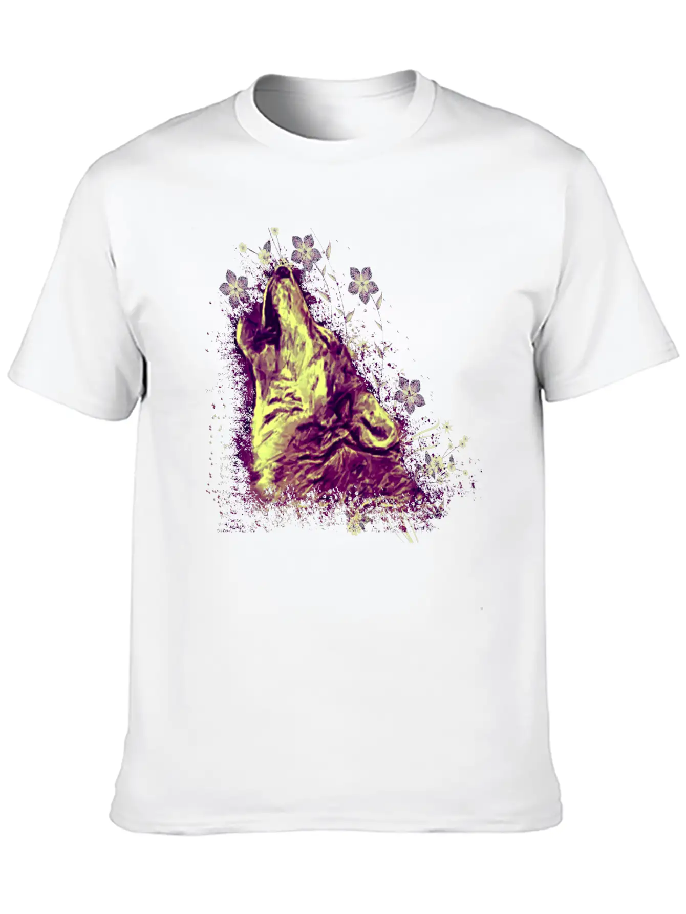 Wolf Howling Unisex Casual T-Shirt – Clean Design For Daily Comfort