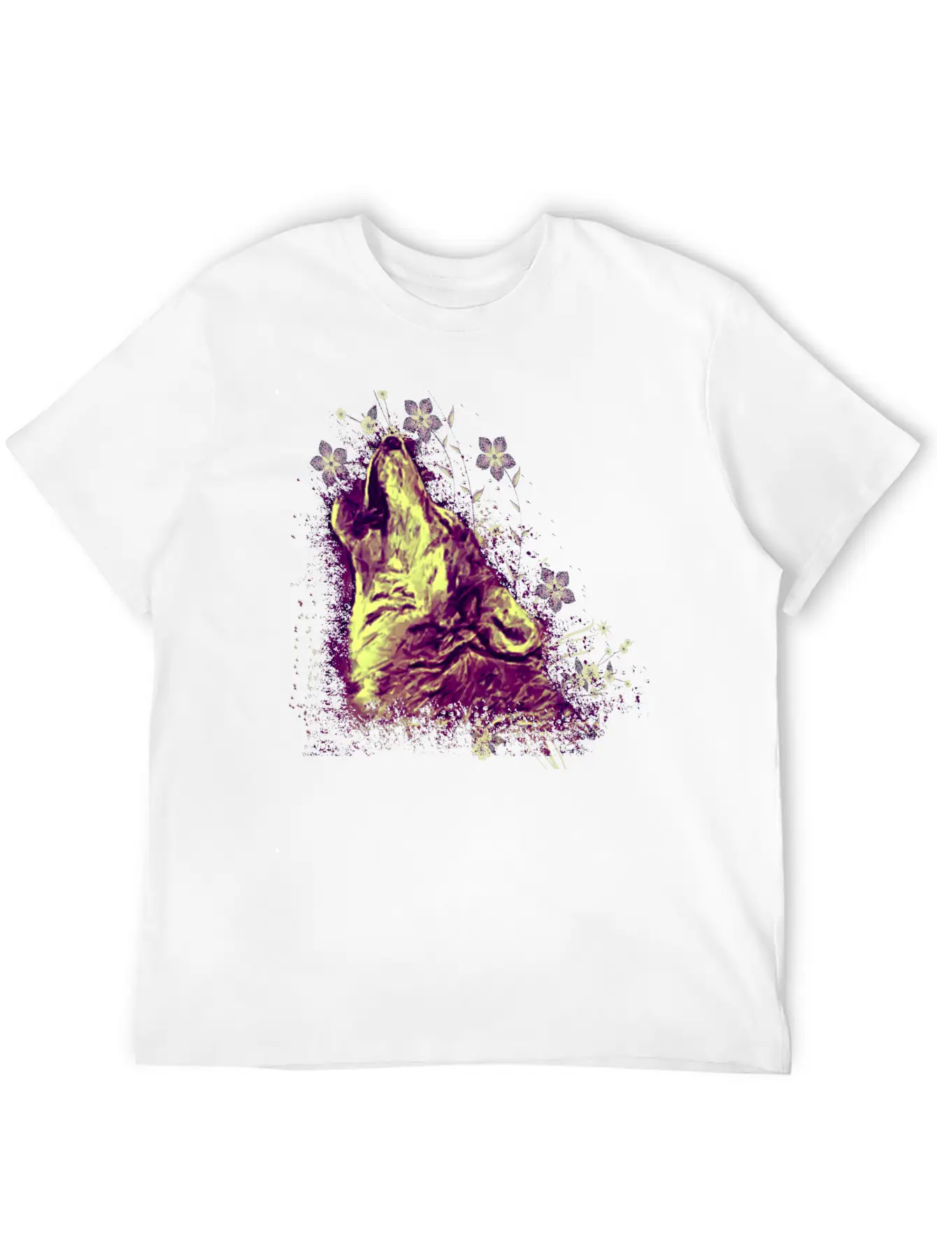 Wolf Howling Unisex Casual T-Shirt – Clean Design For Daily Comfort
