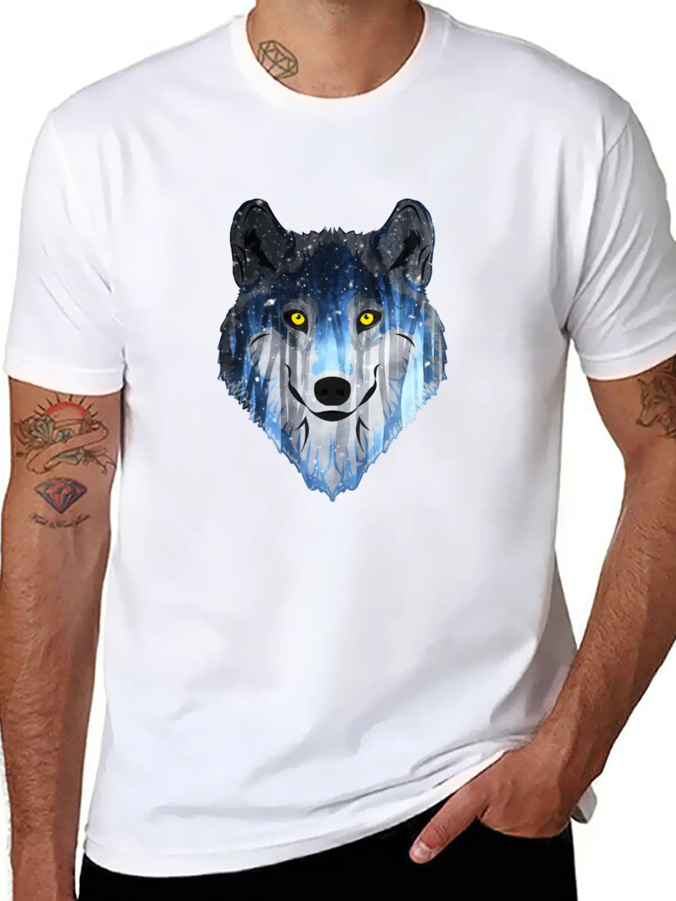 Wolf Lightweight Cotton T-Shirt – Daily Comfort Graphic Shirt