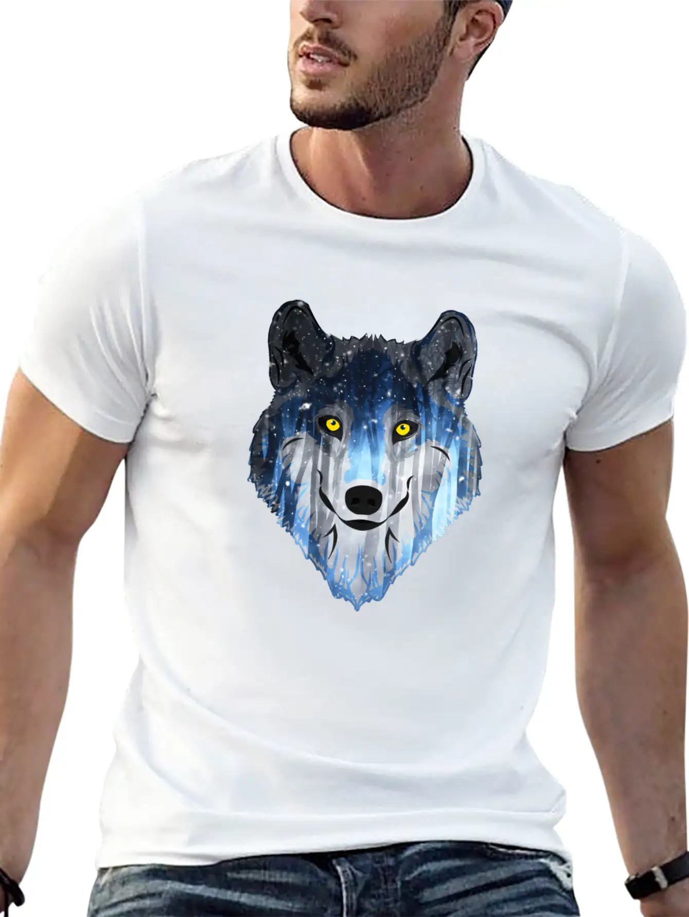 Wolf Lightweight Cotton T-Shirt – Daily Comfort Graphic Shirt