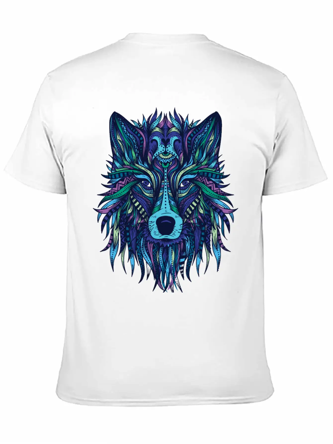 Wolf Mandala Modern Fit Casual T-Shirt – Clean And Versatile Design