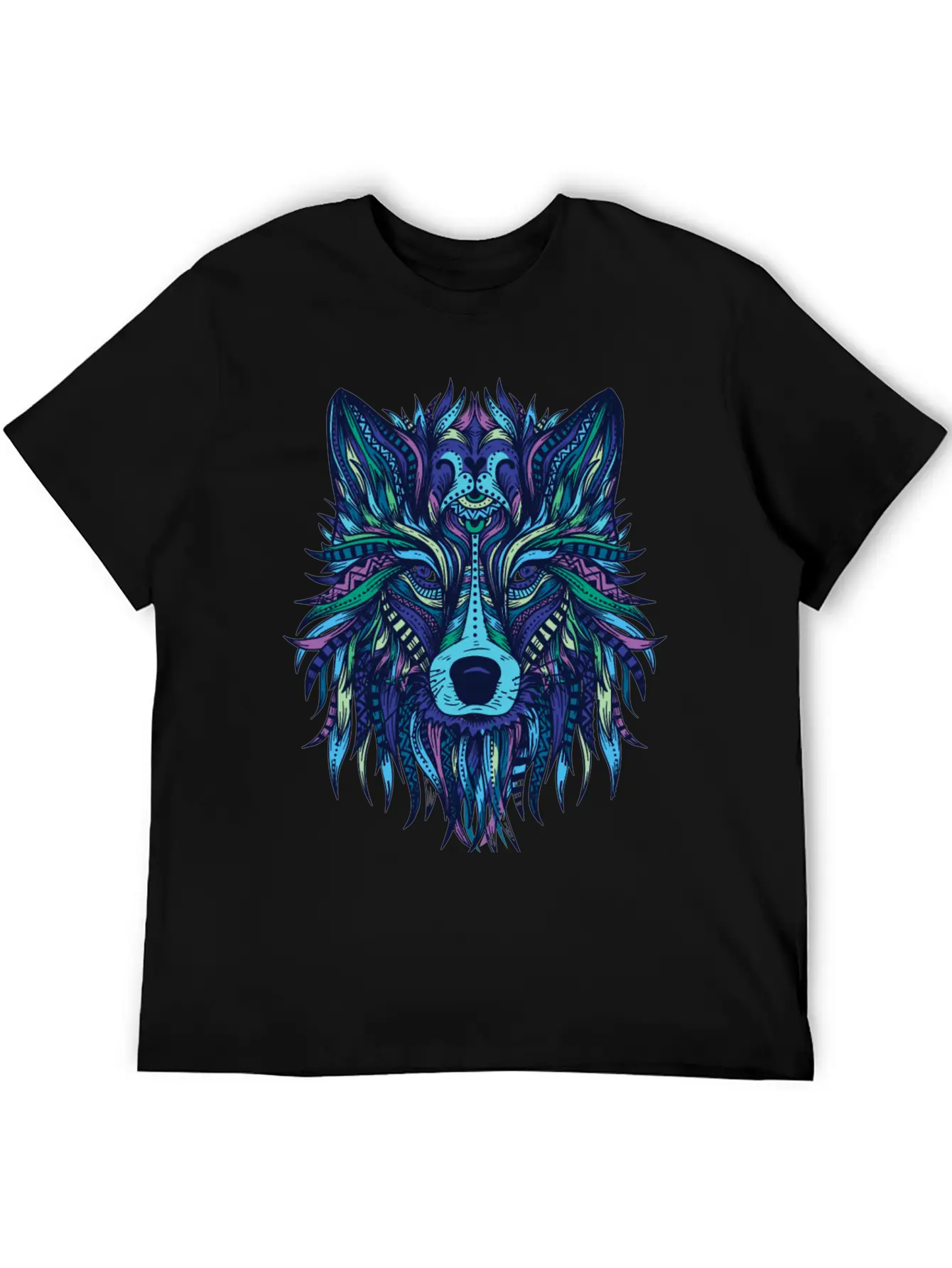 Wolf Mandala Modern Fit Casual T-Shirt – Clean And Versatile Design