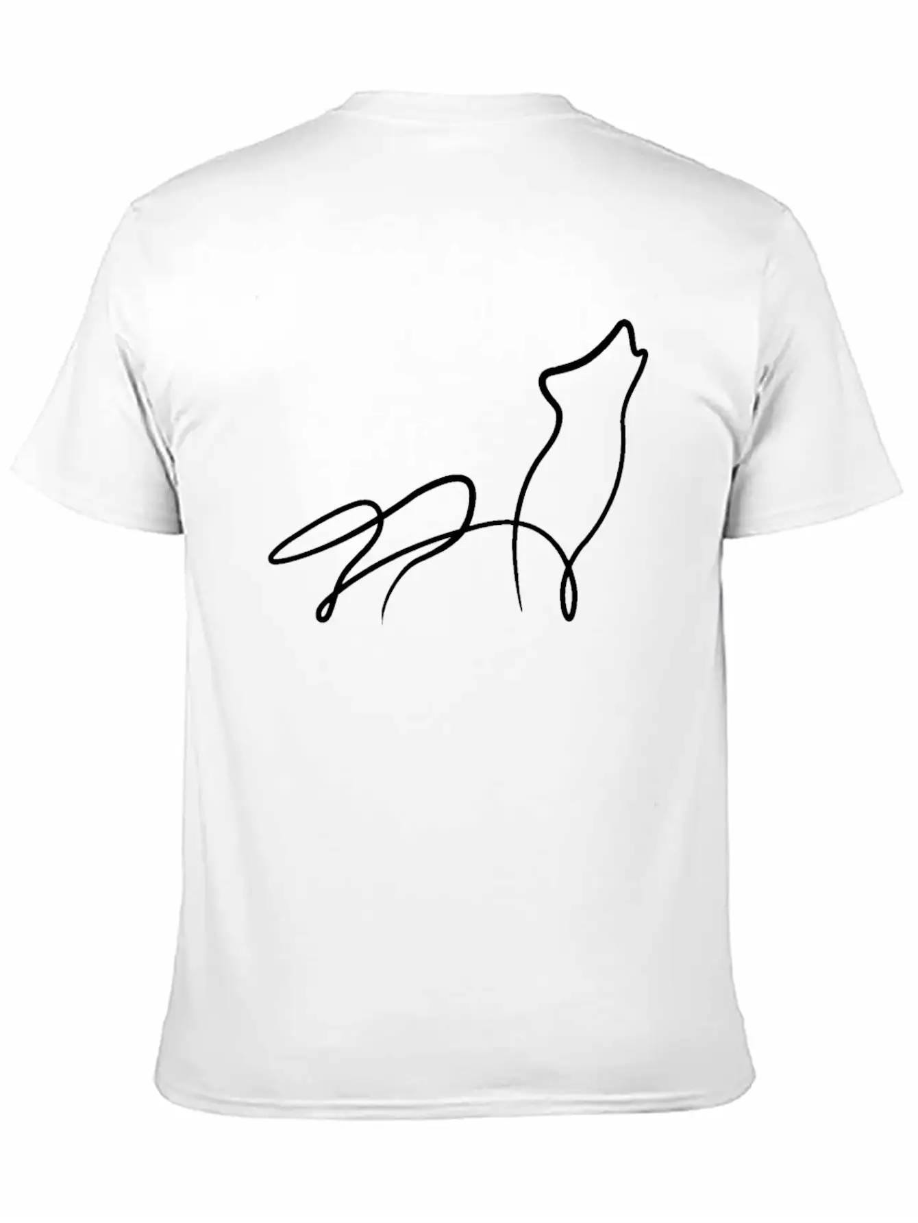 Wolf Minimal Line Animal Pack Dog Gift Basic Graphic T-Shirt – Daily Comfort In Soft Cotton