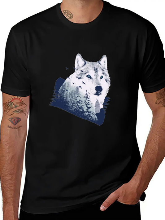 Wolf Motif Nature Wolves Unisex Casual T-Shirt – Clean Design For Daily Comfort