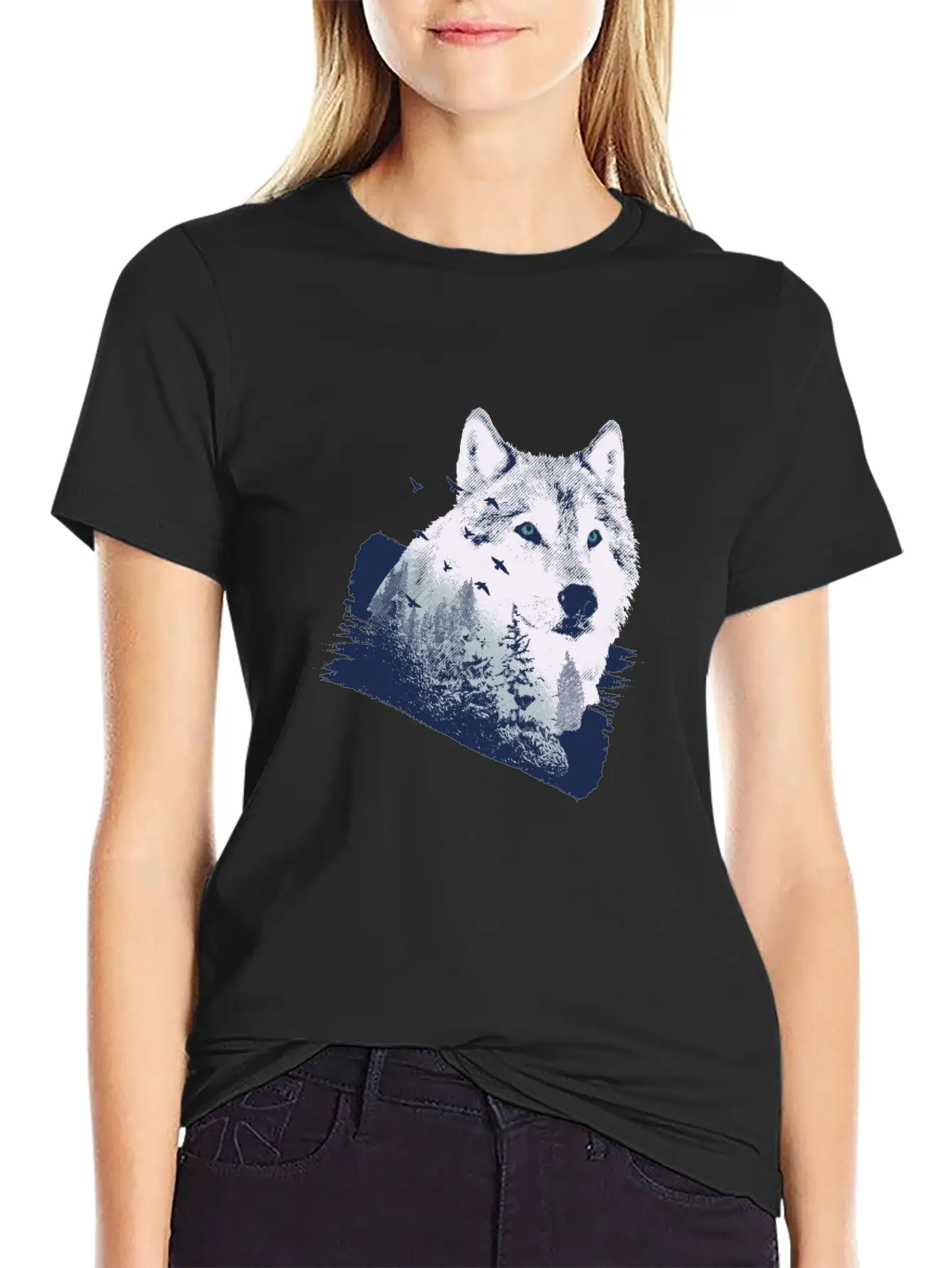 Wolf Motif Nature Wolves Unisex Casual T-Shirt – Clean Design For Daily Comfort