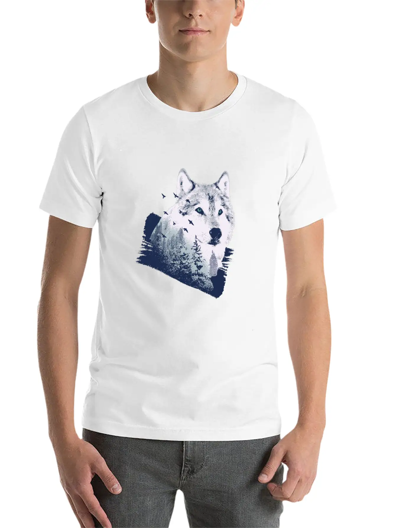 Wolf Motif Nature Wolves Unisex Casual T-Shirt – Clean Design For Daily Comfort