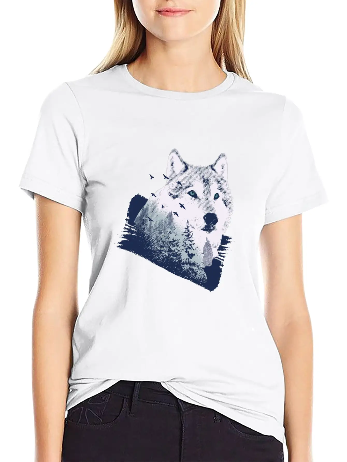 Wolf Motif Nature Wolves Unisex Casual T-Shirt – Clean Design For Daily Comfort