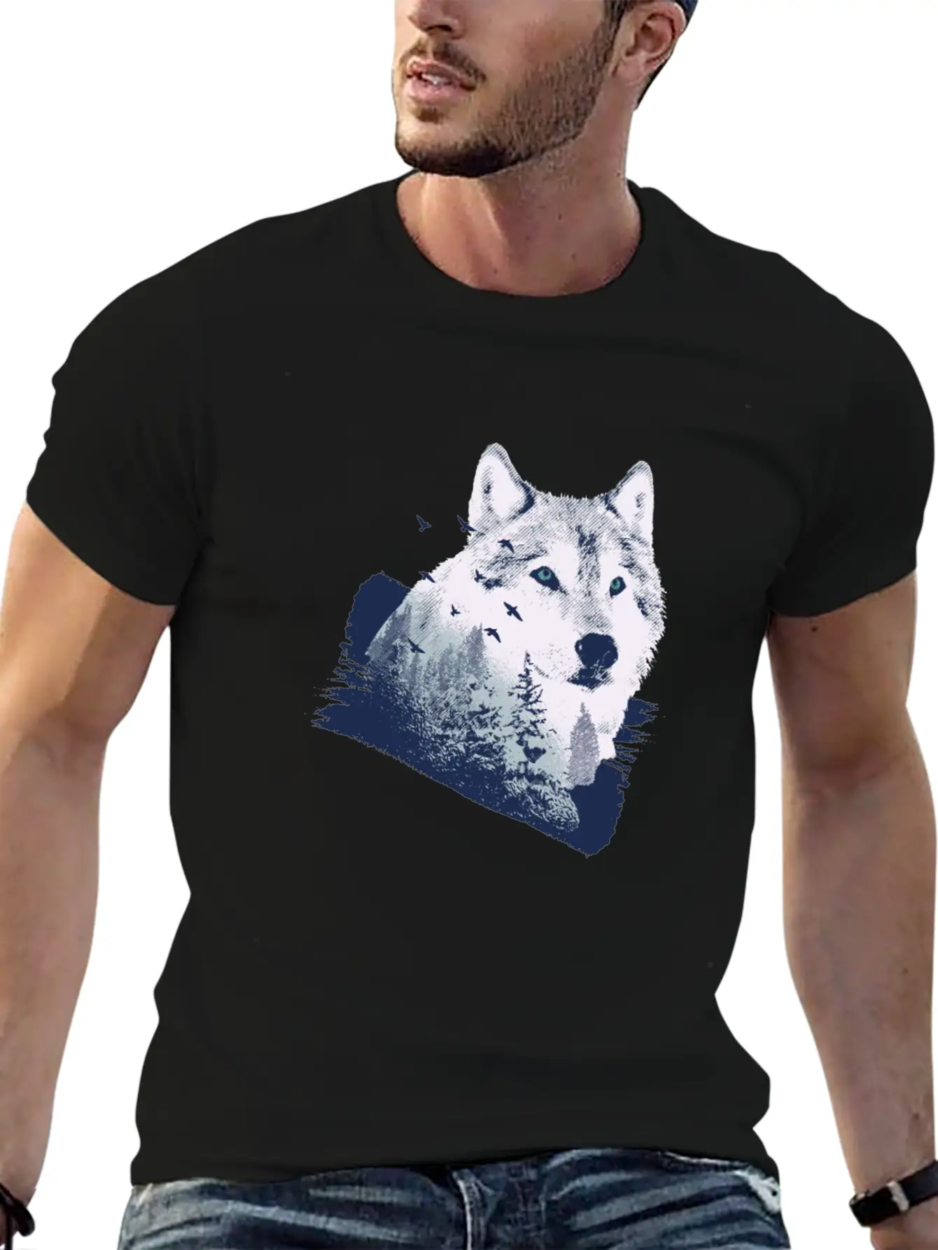 Wolf Motif Nature Wolves Unisex Casual T-Shirt – Clean Design For Daily Comfort