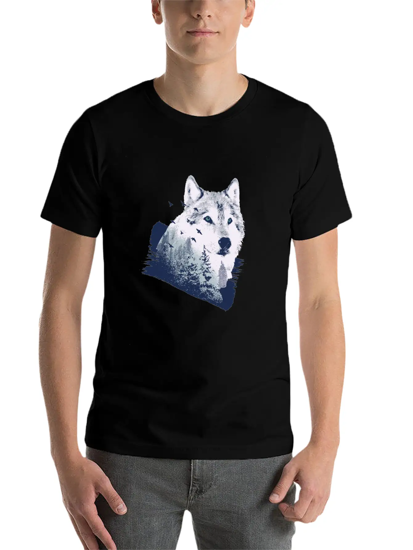 Wolf Motif Nature Wolves Unisex Casual T-Shirt – Clean Design For Daily Comfort