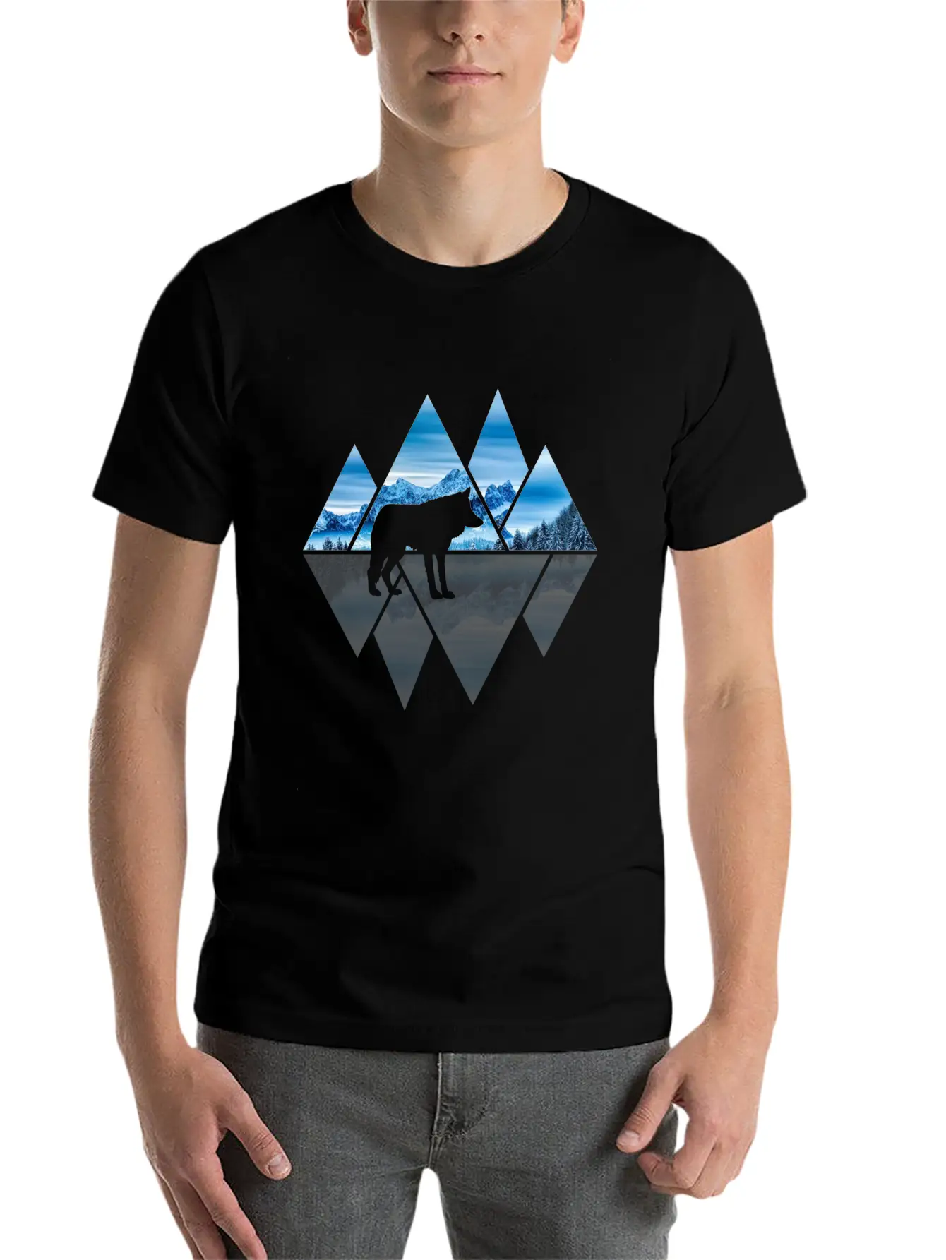 Wolf Mountains Nature Lover Ice Soft Cotton Short Sleeve Tee – Unisex Wardrobe Staple