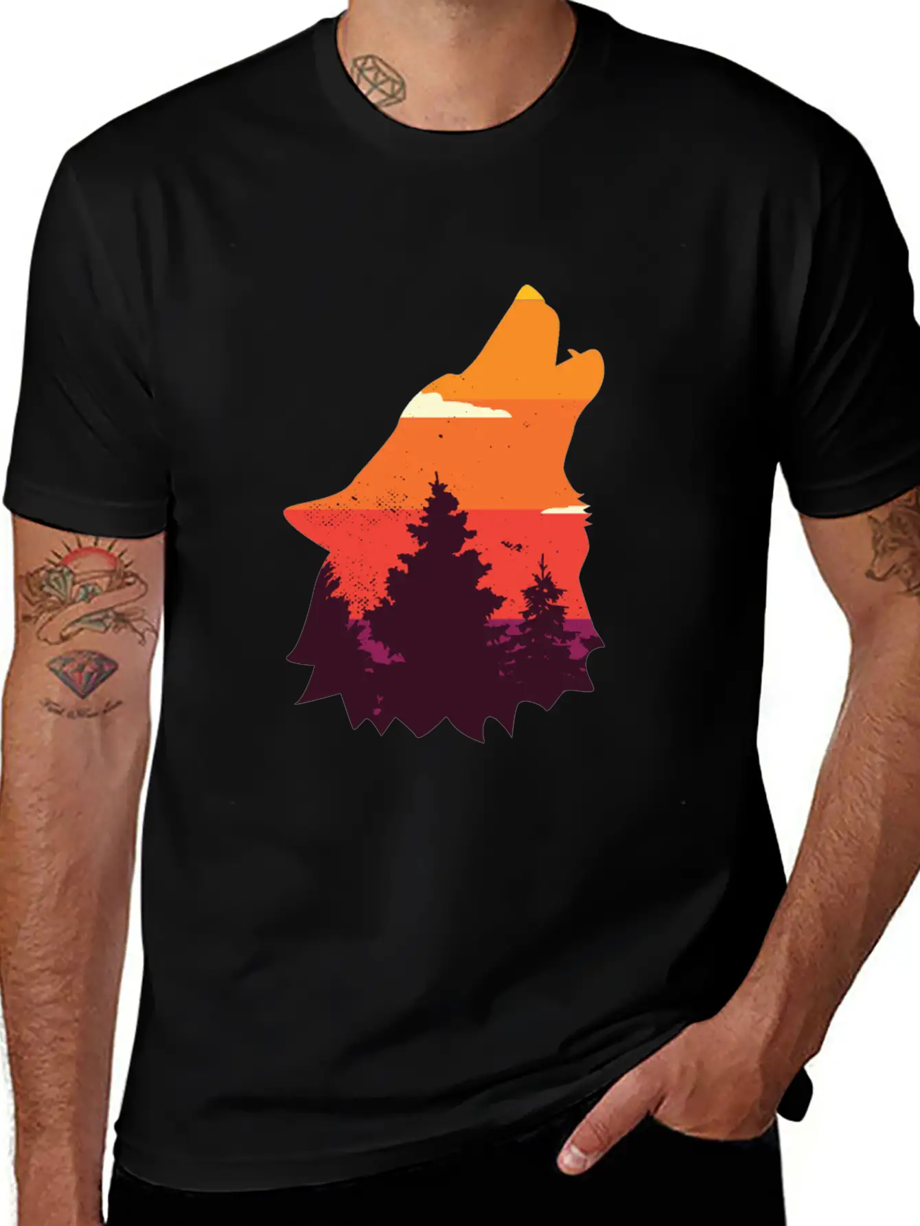 Wolf Nature Wolves Wolf Pack Modern Fit Casual T-Shirt – Clean And Versatile Design